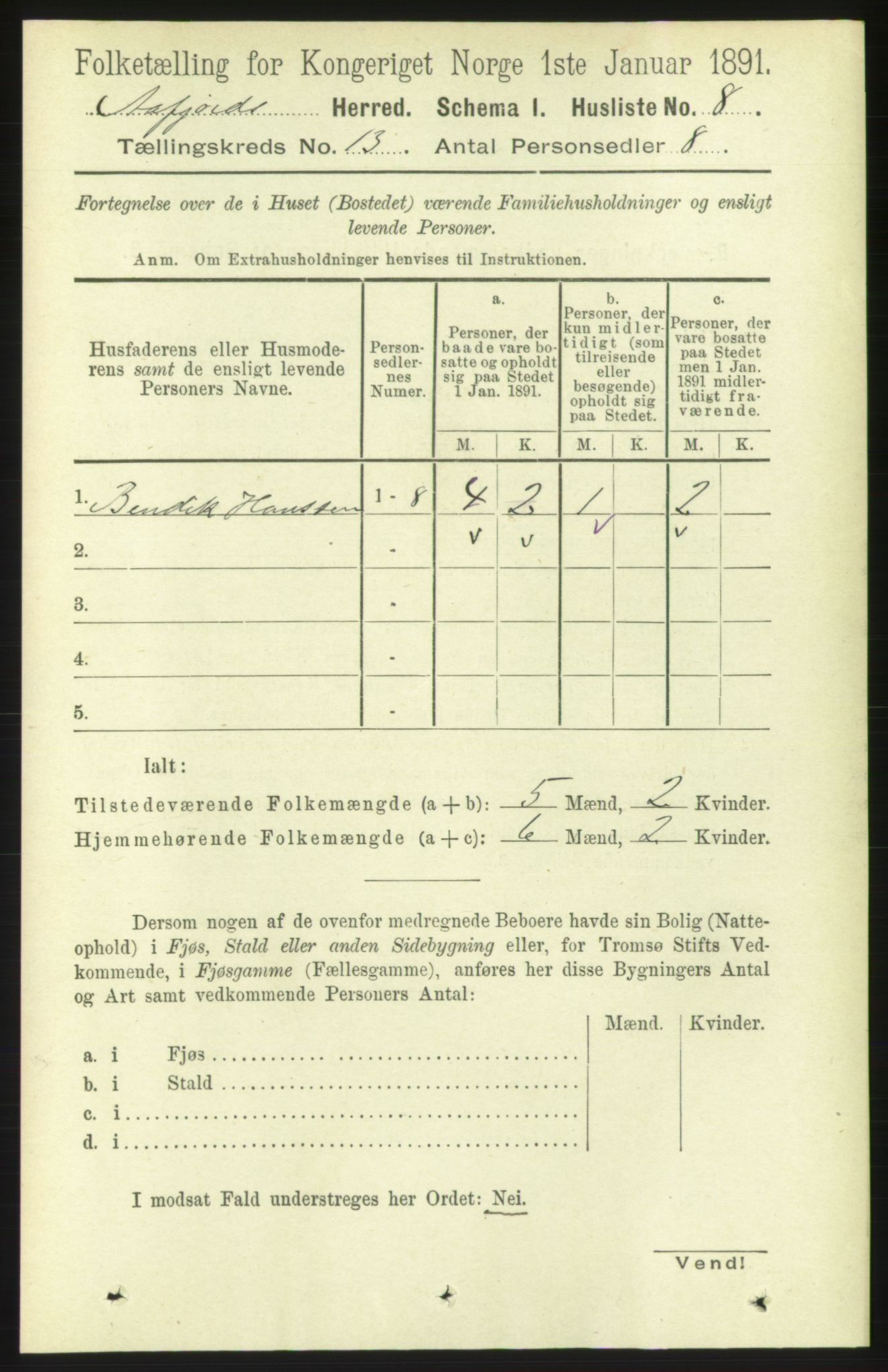 RA, 1891 census for 1630 Åfjord, 1891, p. 4110