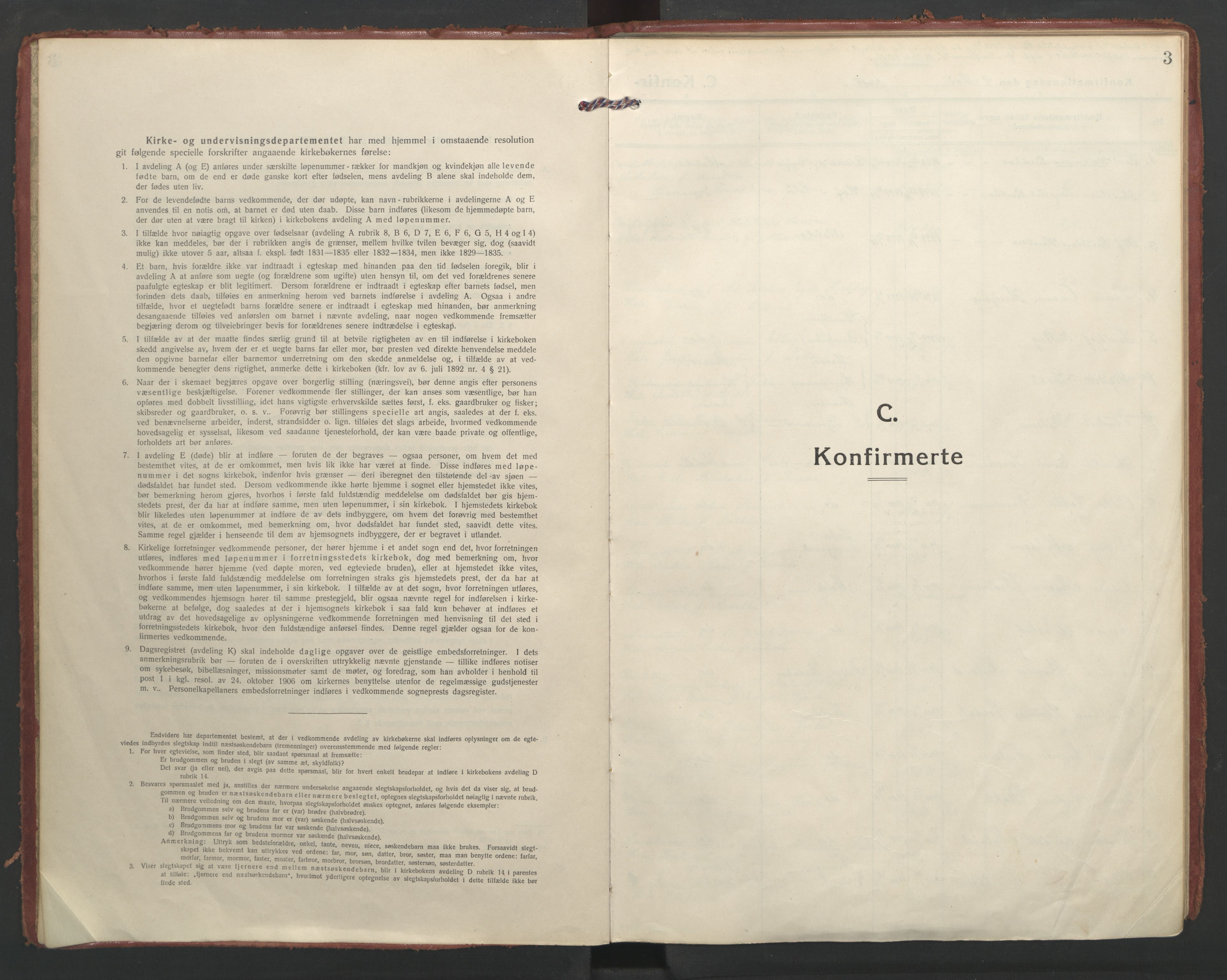 Ministerialprotokoller, klokkerbøker og fødselsregistre - Møre og Romsdal, SAT/A-1454/558/L0695: Parish register (official) no. 558A09, 1915-1942, p. 3