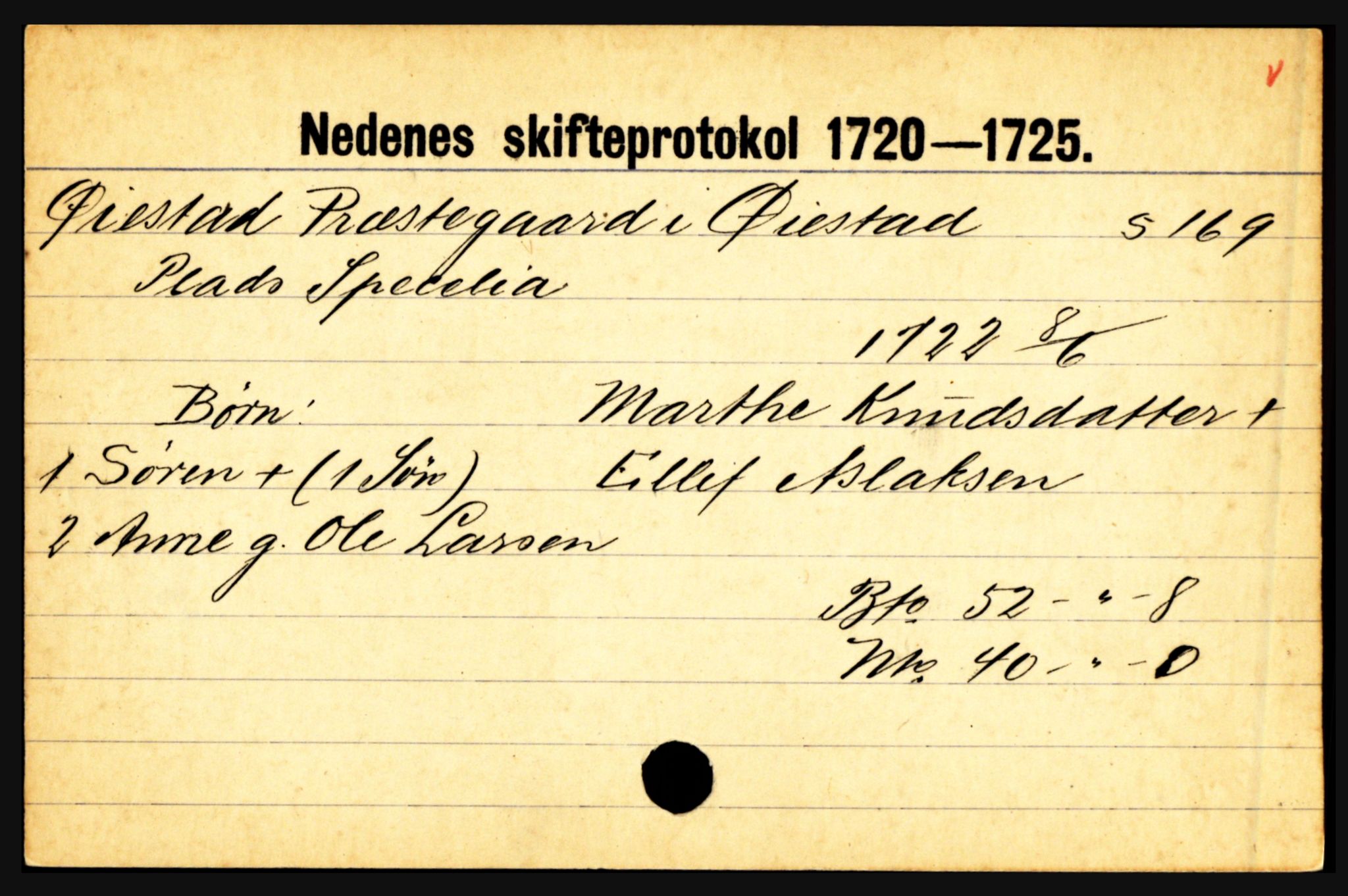 Nedenes sorenskriveri før 1824, AV/SAK-1221-0007/H, p. 34297