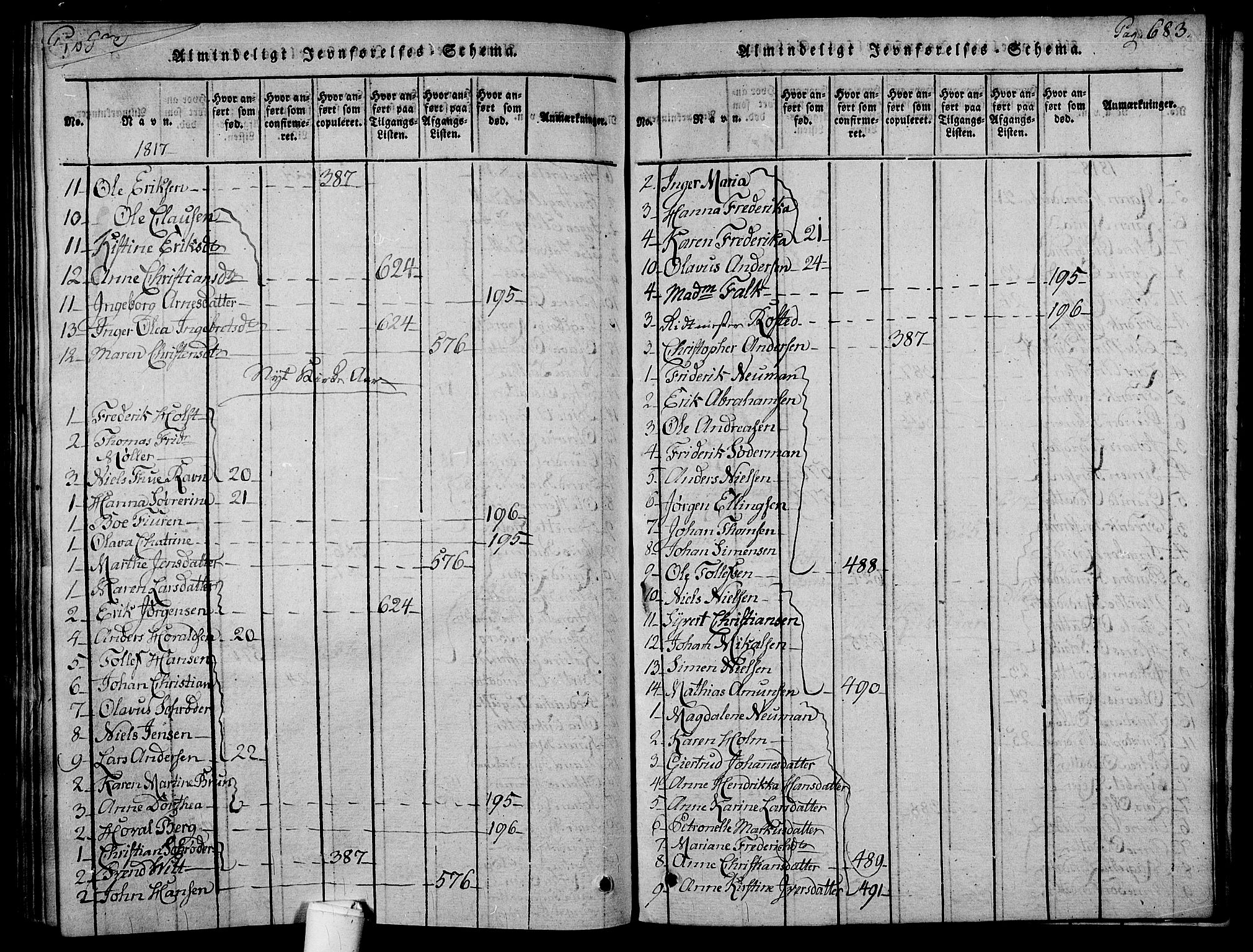 Holmestrand kirkebøker, SAKO/A-346/F/Fa/L0001: Parish register (official) no. 1, 1814-1840, p. 682-683