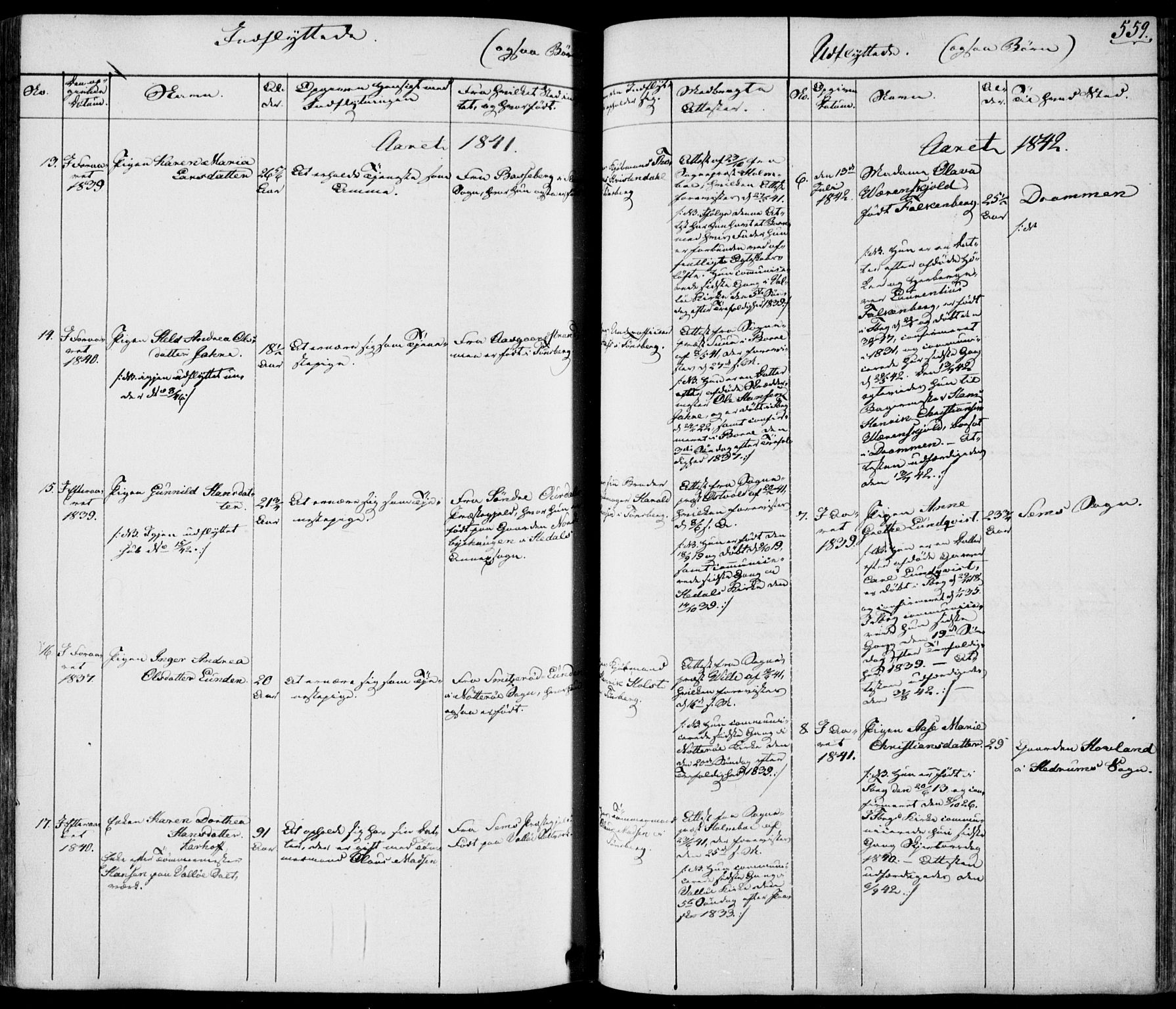 Tønsberg kirkebøker, AV/SAKO-A-330/F/Fa/L0006: Parish register (official) no. I 6, 1836-1844, p. 559