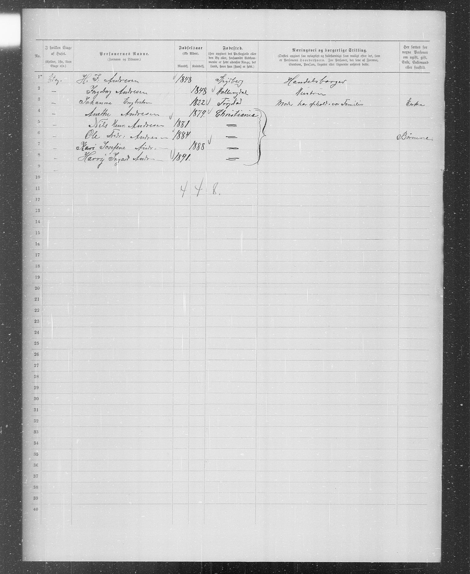 OBA, Municipal Census 1899 for Kristiania, 1899, p. 280