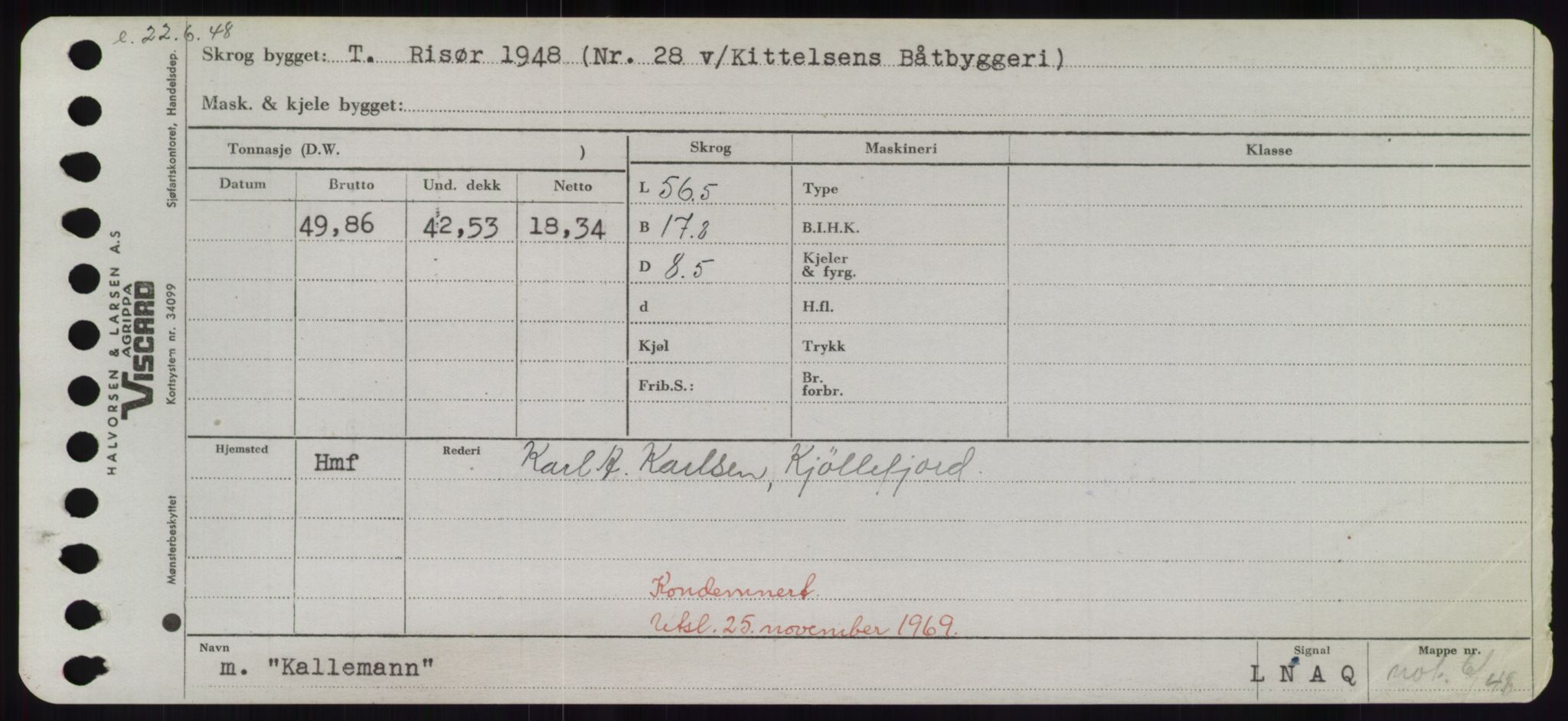 Sjøfartsdirektoratet med forløpere, Skipsmålingen, RA/S-1627/H/Hd/L0020: Fartøy, K-Kon, p. 23