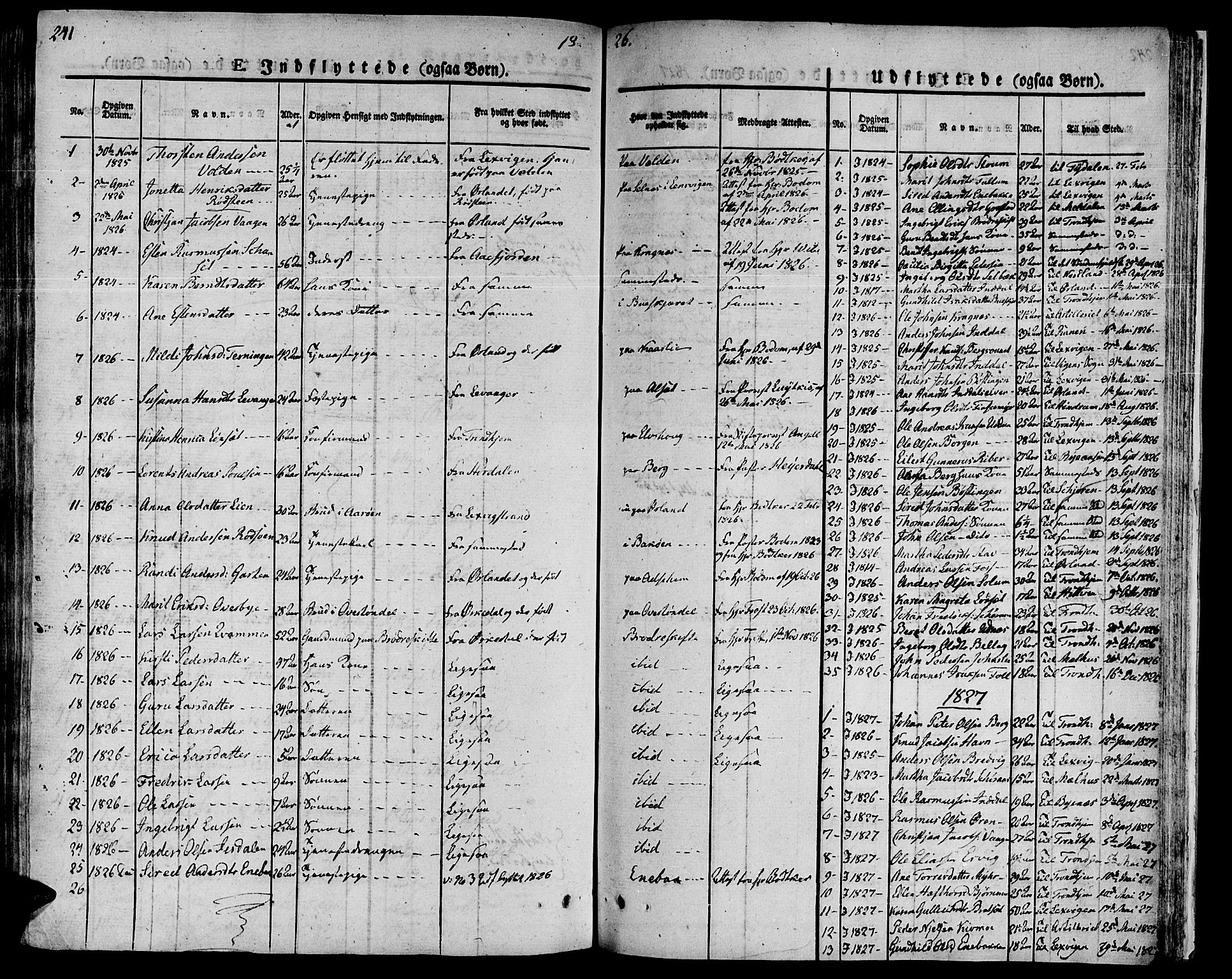 Ministerialprotokoller, klokkerbøker og fødselsregistre - Sør-Trøndelag, SAT/A-1456/646/L0609: Parish register (official) no. 646A07, 1826-1838, p. 241
