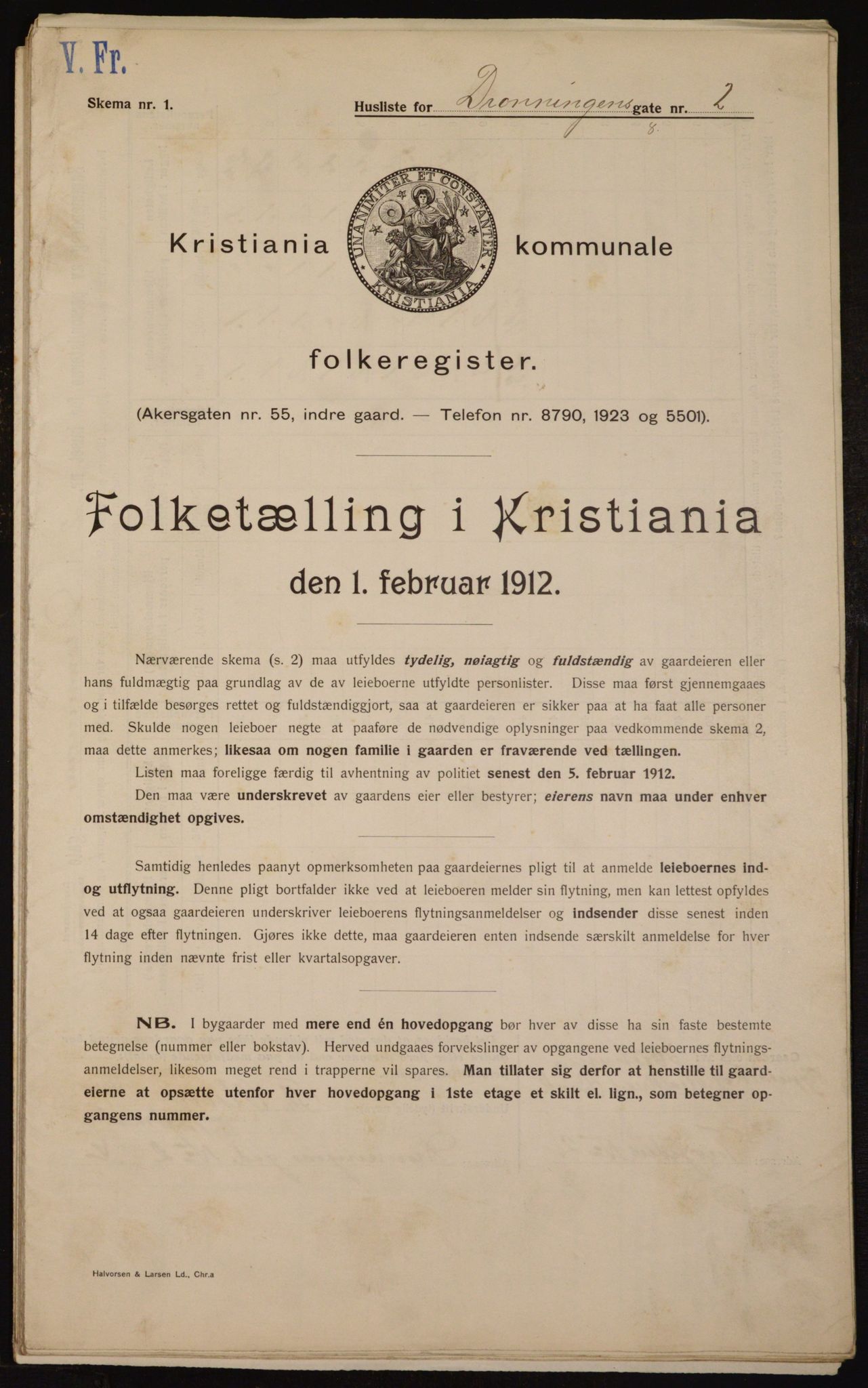 OBA, Municipal Census 1912 for Kristiania, 1912, p. 17100