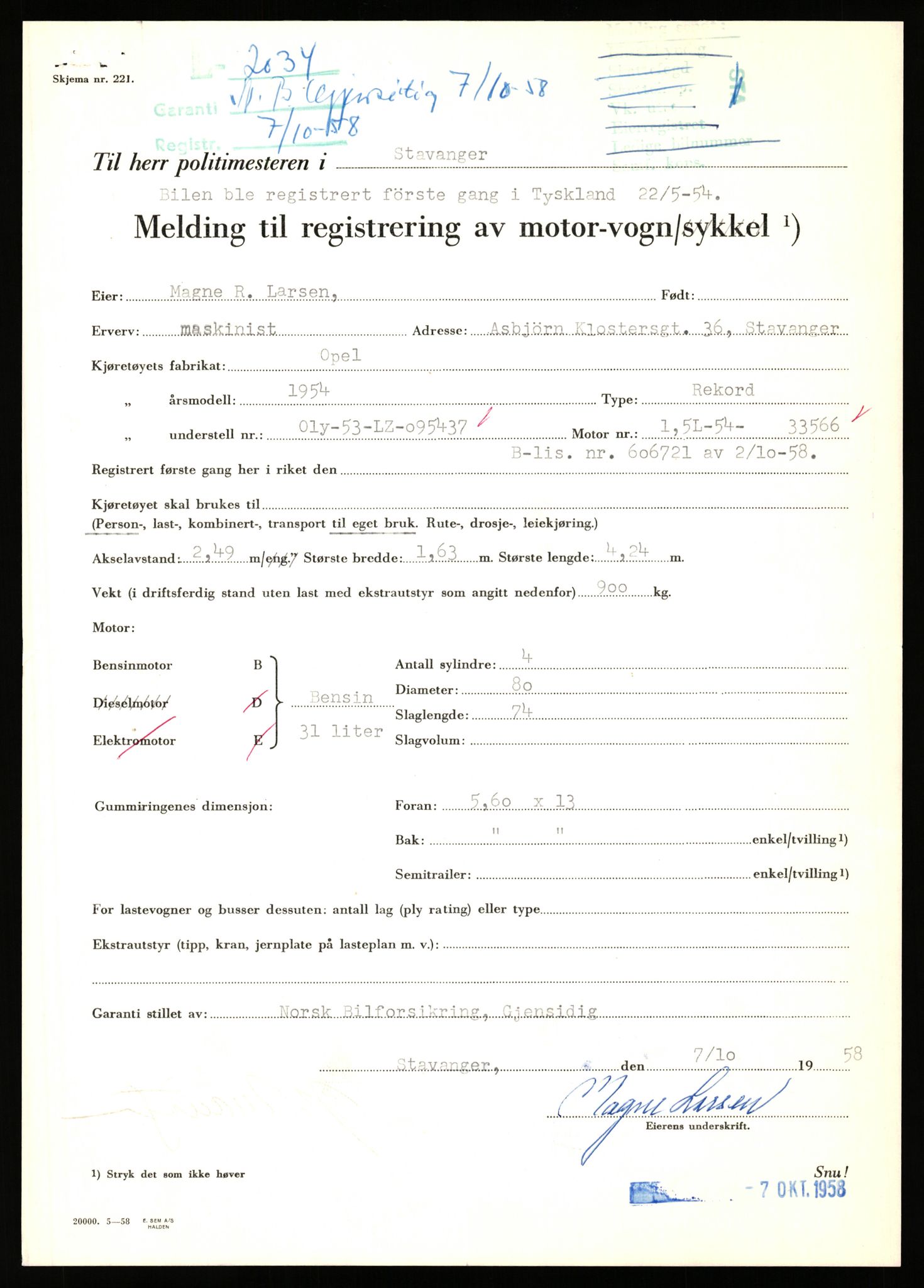 Stavanger trafikkstasjon, AV/SAST-A-101942/0/F/L0006: L-1700 - L-2149, 1930-1971, p. 1431