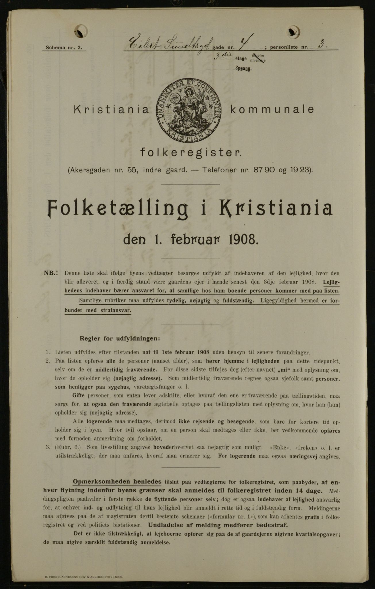 OBA, Municipal Census 1908 for Kristiania, 1908, p. 17351