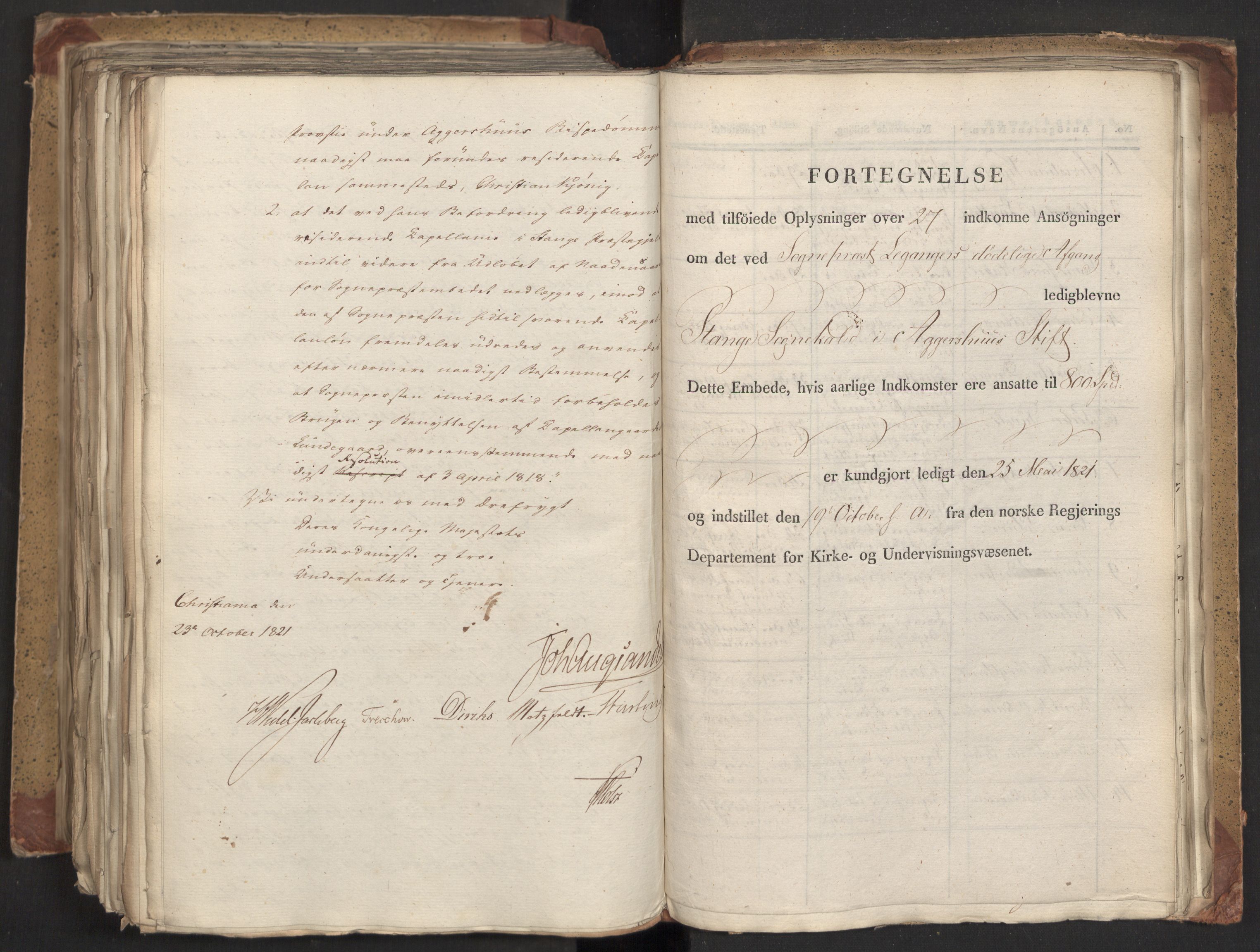 Statsrådsavdelingen i Stockholm, AV/RA-S-1003/D/Da/L0027: Regjeringsinnstillinger nr. 5275-5436, 1821, p. 458