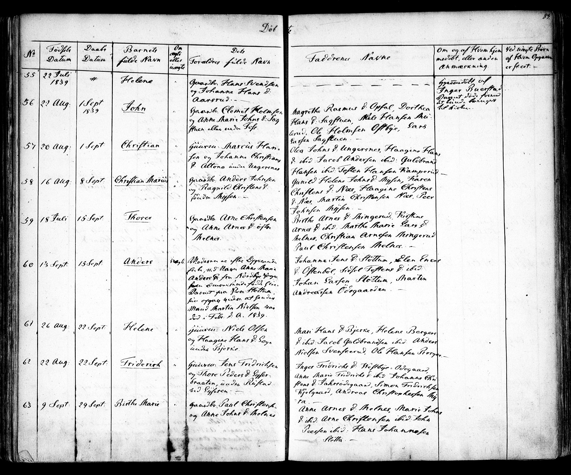 Enebakk prestekontor Kirkebøker, AV/SAO-A-10171c/F/Fa/L0009: Parish register (official) no. I 9, 1832-1861, p. 83