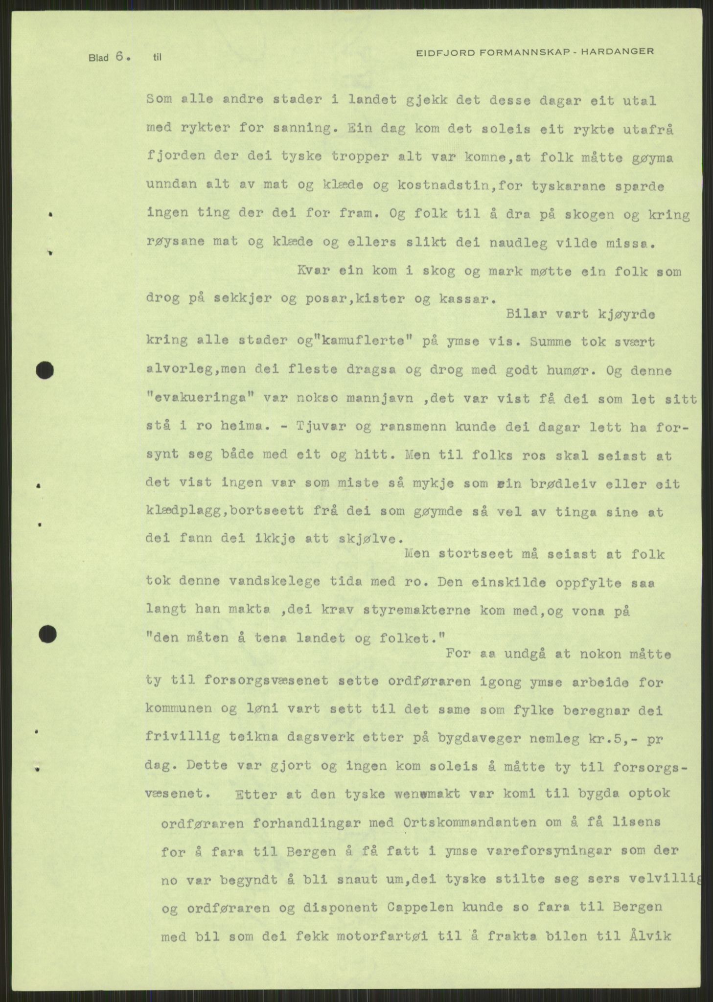 Forsvaret, Forsvarets krigshistoriske avdeling, AV/RA-RAFA-2017/Y/Ya/L0015: II-C-11-31 - Fylkesmenn.  Rapporter om krigsbegivenhetene 1940., 1940, p. 246