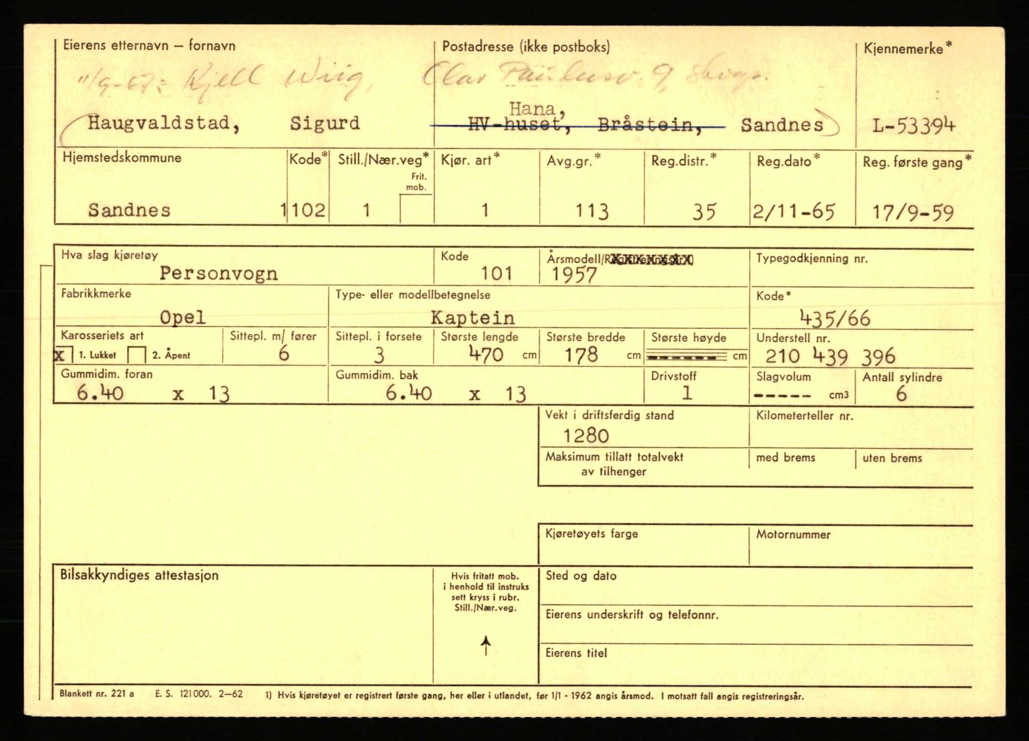 Stavanger trafikkstasjon, AV/SAST-A-101942/0/F/L0053: L-52900 - L-54199, 1930-1971, p. 1273