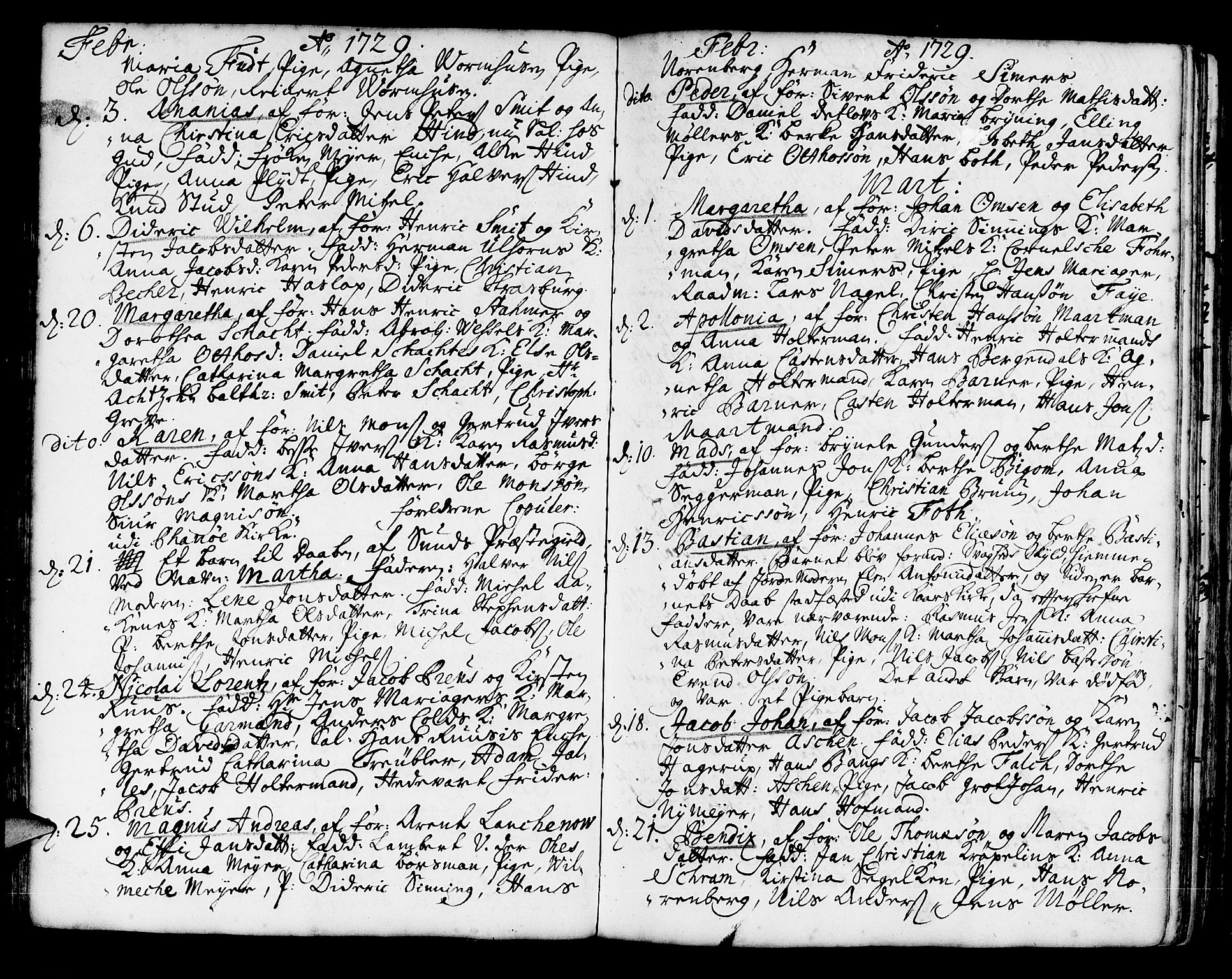 Korskirken sokneprestembete, AV/SAB-A-76101/H/Haa/L0004: Parish register (official) no. A 4, 1720-1750, p. 87