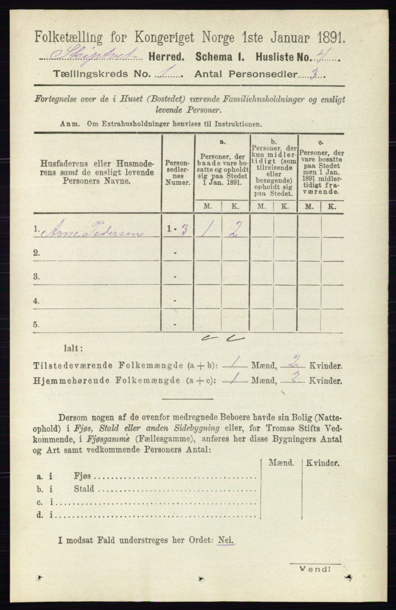 RA, 1891 census for 0127 Skiptvet, 1891, p. 23