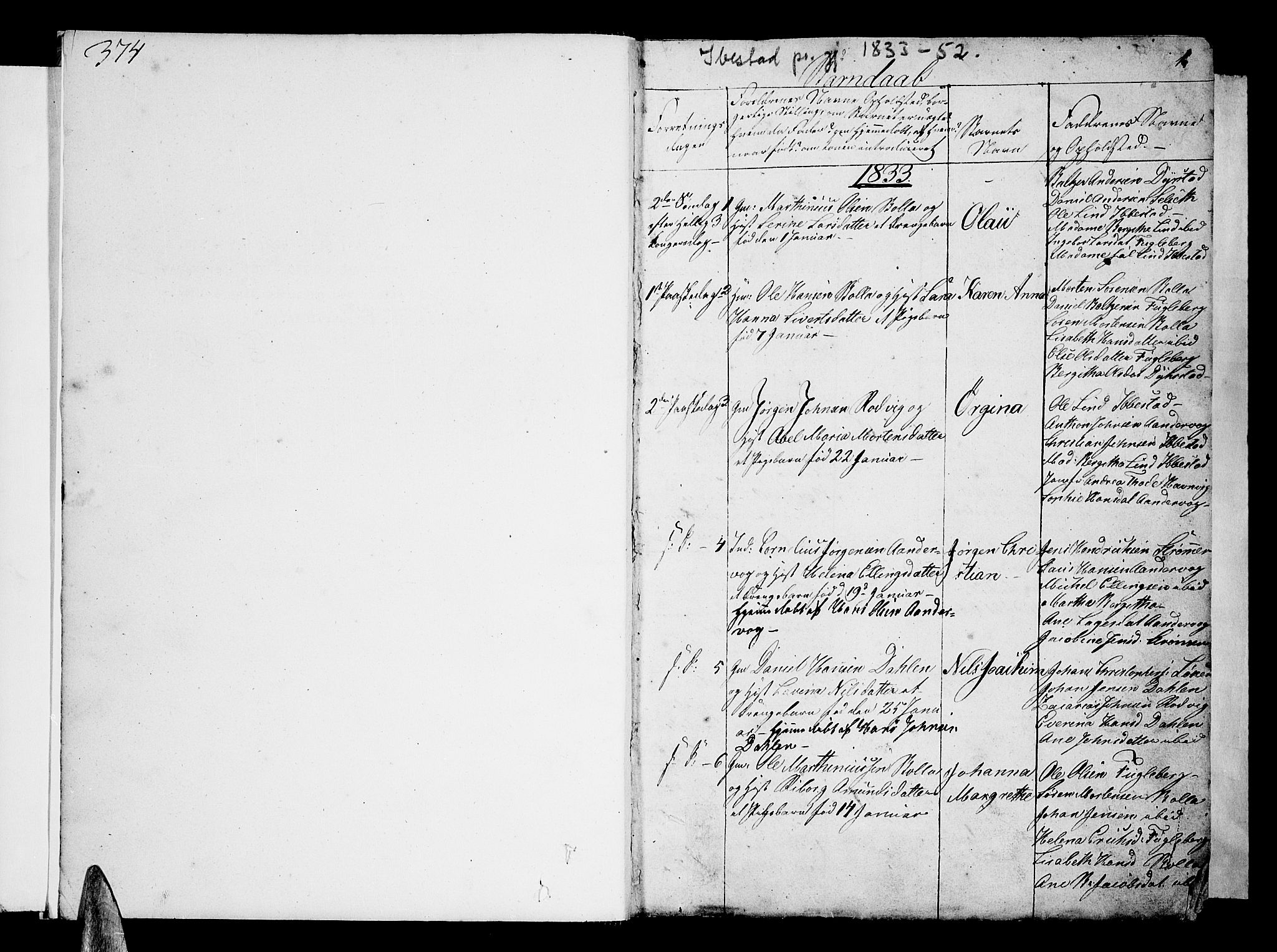 Ibestad sokneprestembete, SATØ/S-0077/H/Ha/Hab/L0003klokker: Parish register (copy) no. 3, 1833-1852, p. 0-1
