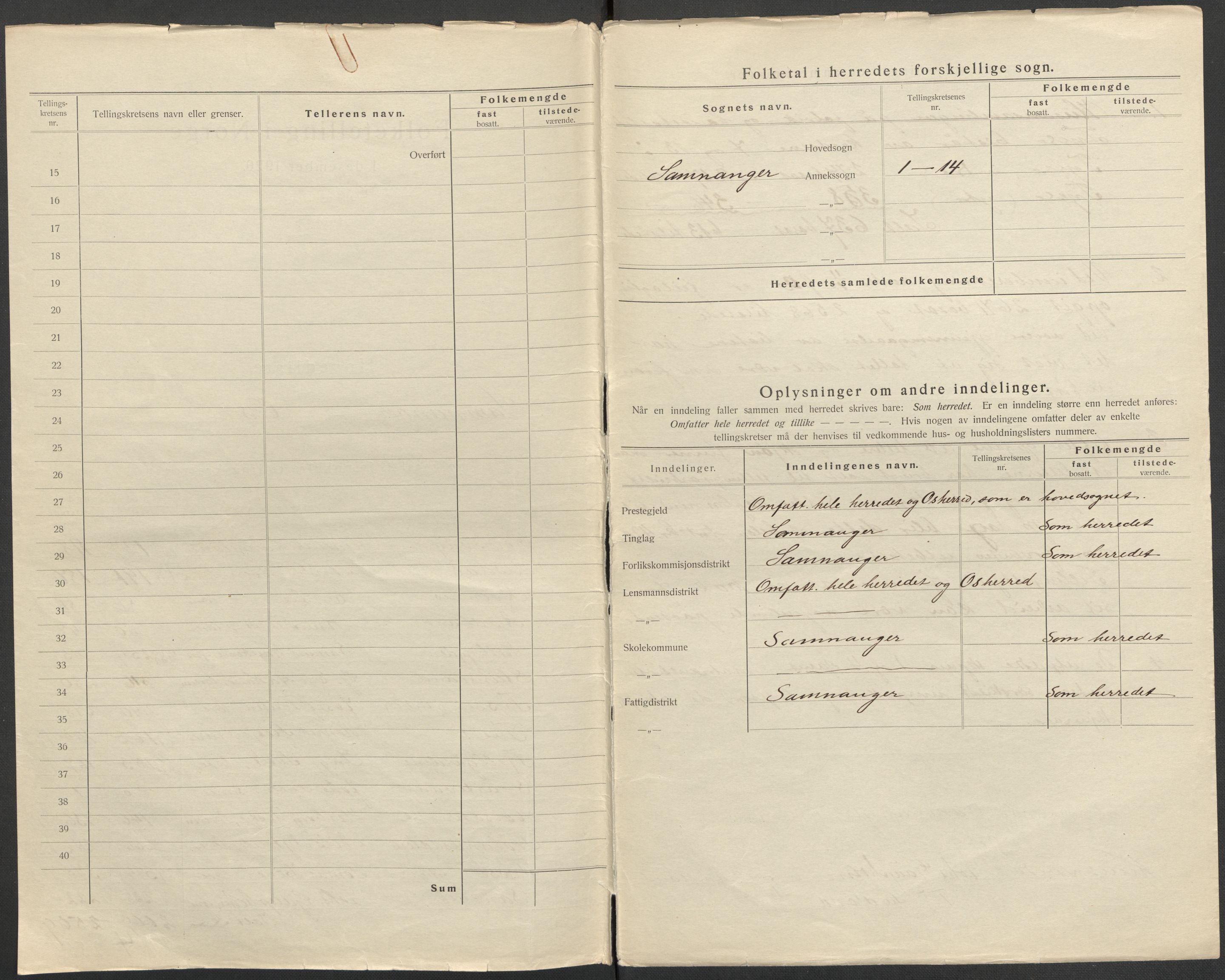 SAB, 1920 census for Samnanger, 1920, p. 3