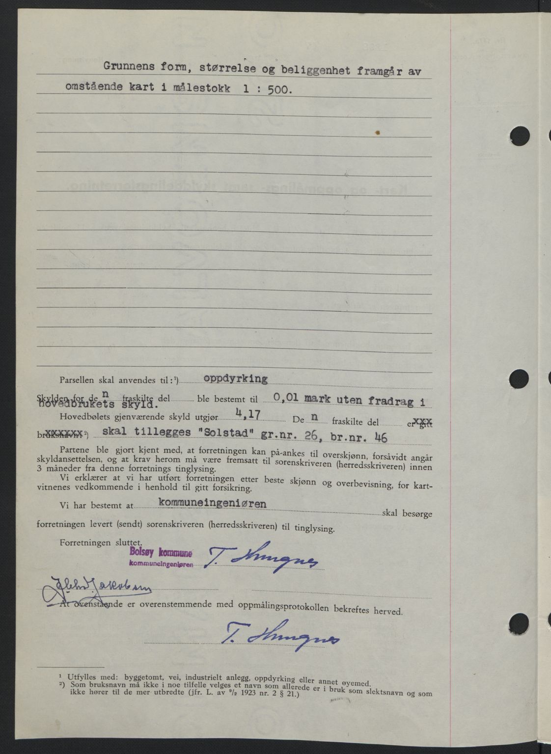 Romsdal sorenskriveri, AV/SAT-A-4149/1/2/2C: Mortgage book no. A23, 1947-1947, Diary no: : 1898/1947