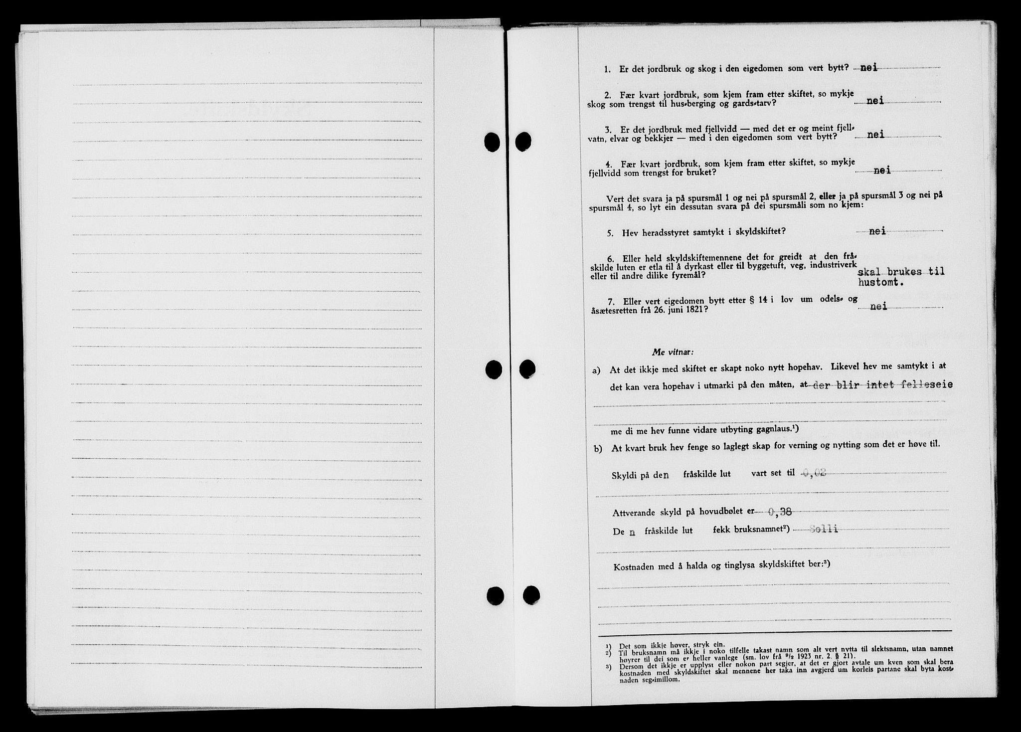 Flekkefjord sorenskriveri, SAK/1221-0001/G/Gb/Gba/L0054: Mortgage book no. A-2, 1937-1938, Diary no: : 614/1938