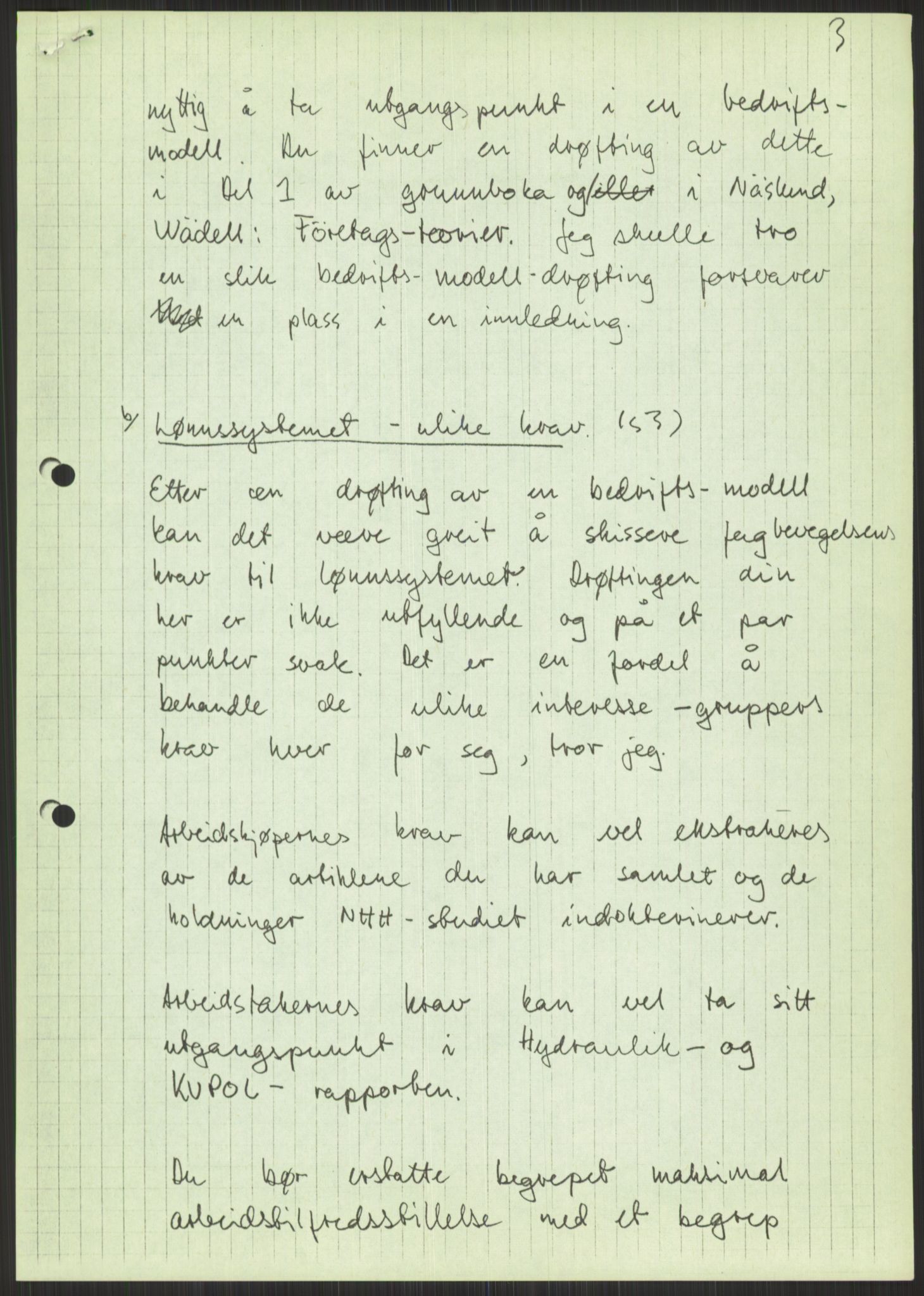 Nygaard, Kristen, AV/RA-PA-1398/F/Fi/L0006: Fagbevegelse, demokrati, Jern- og Metallprosjektet, 1970-2002, p. 289