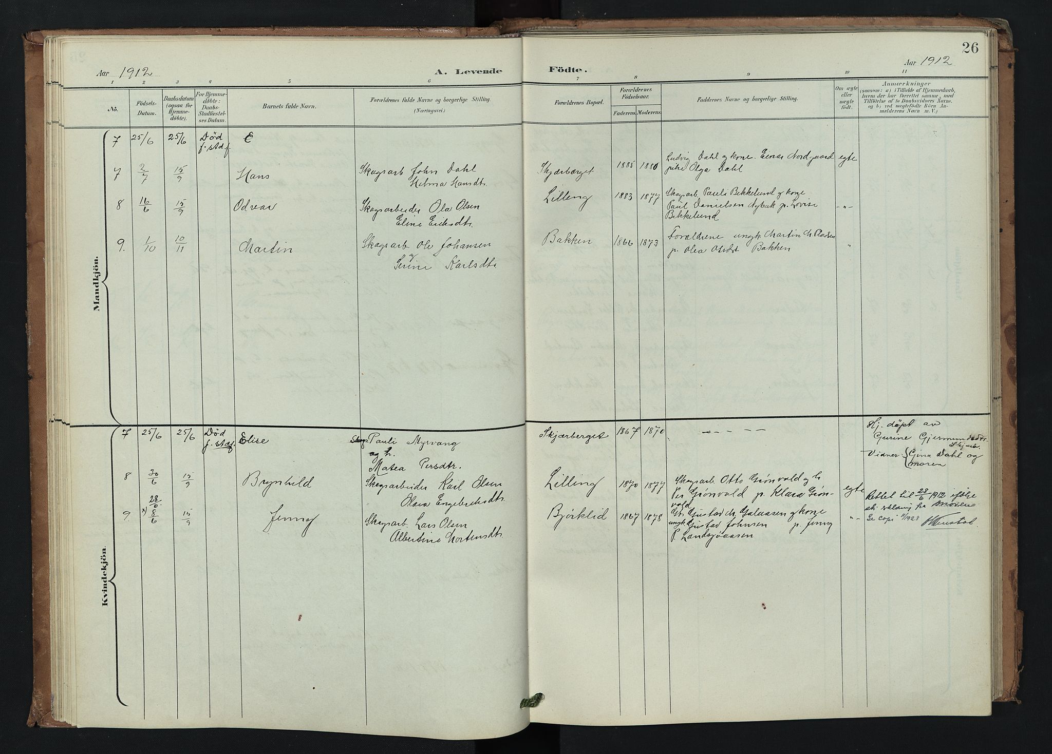 Trysil prestekontor, SAH/PREST-046/H/Ha/Hab/L0008: Parish register (copy) no. 8, 1900-1950, p. 26