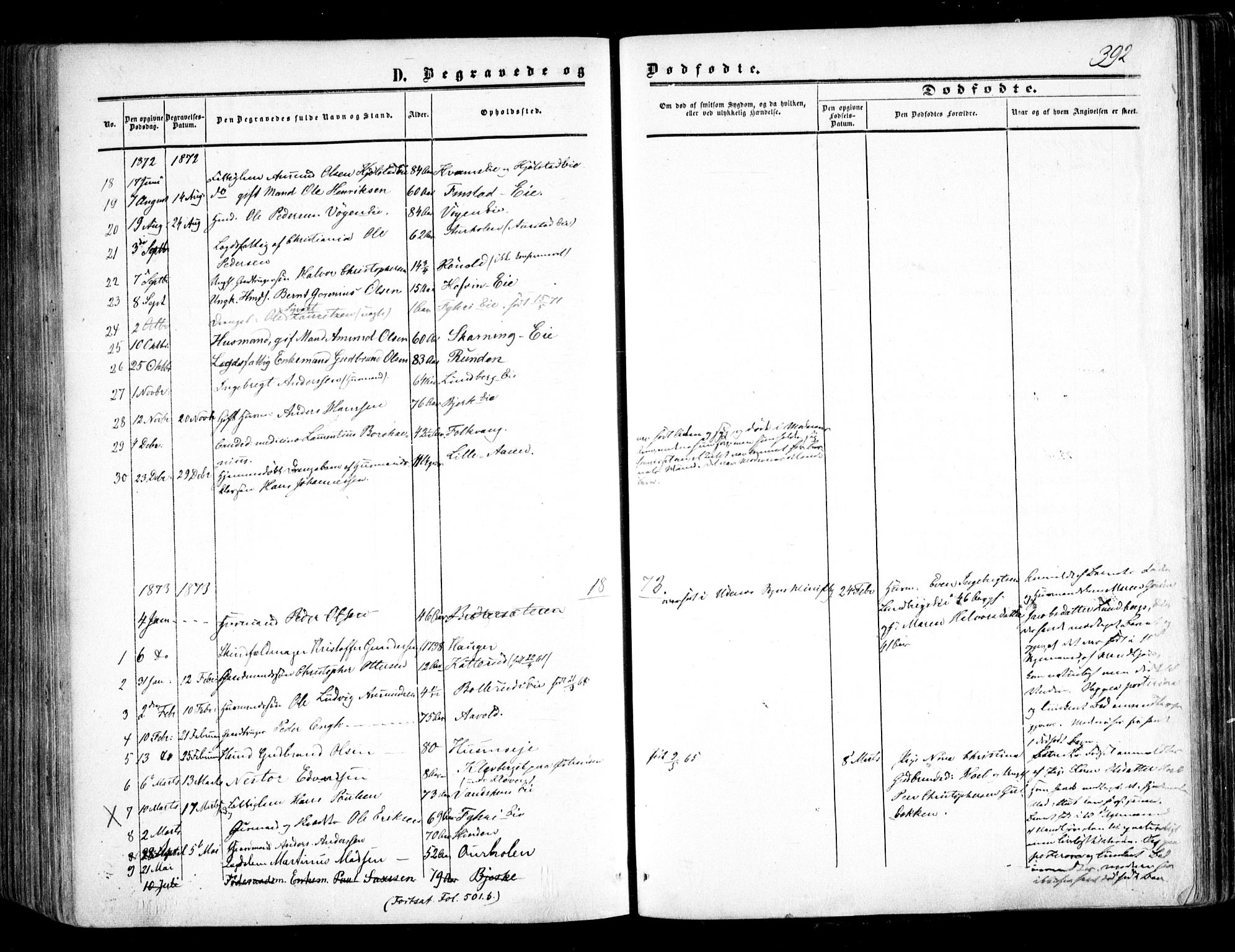 Nes prestekontor Kirkebøker, AV/SAO-A-10410/F/Fa/L0008: Parish register (official) no. I 8, 1859-1874, p. 392