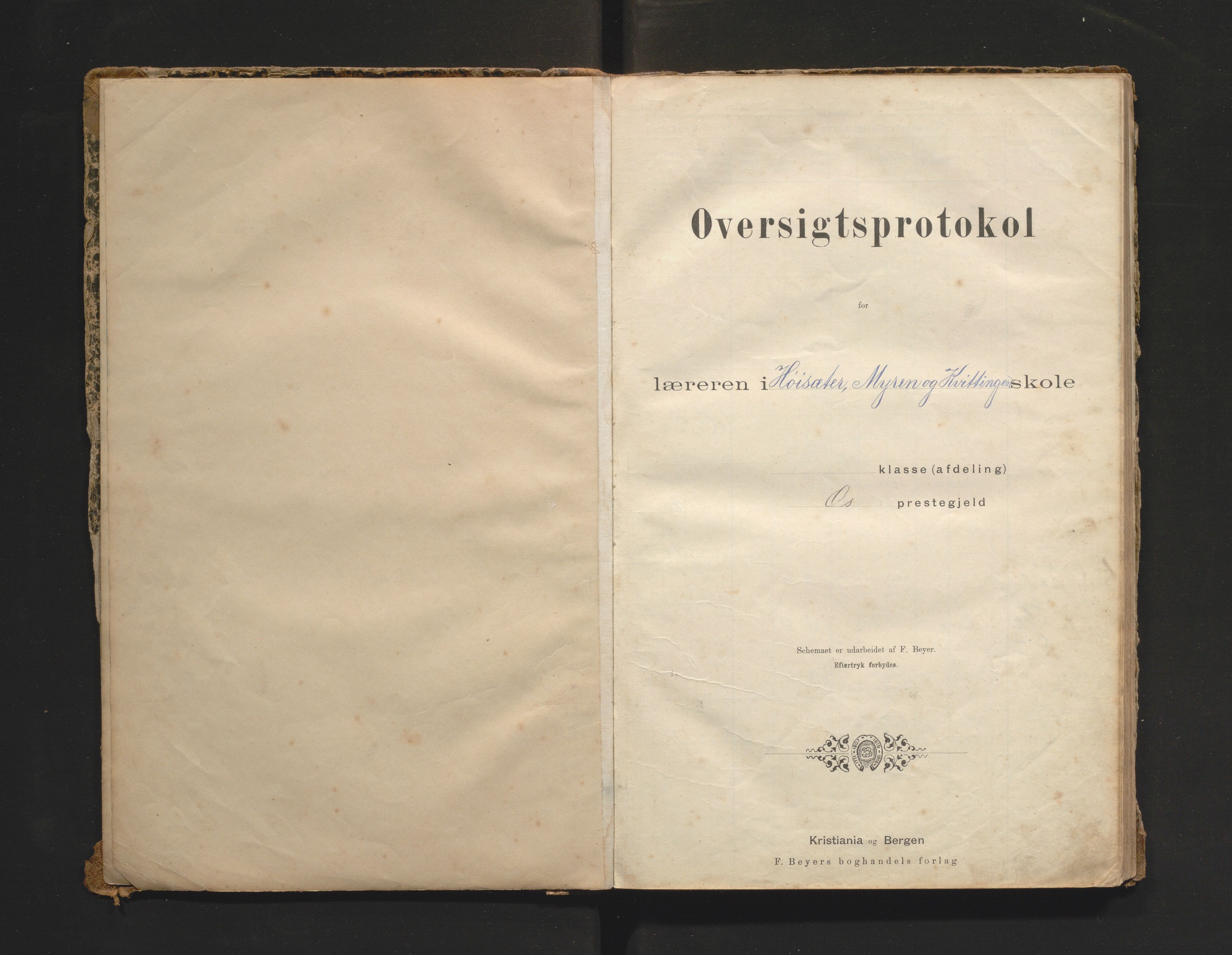 Samnanger kommune. Barneskulane, IKAH/1242-231/F/Fa/L0016: Skuleprotokoll for krinsane, 1894-1936