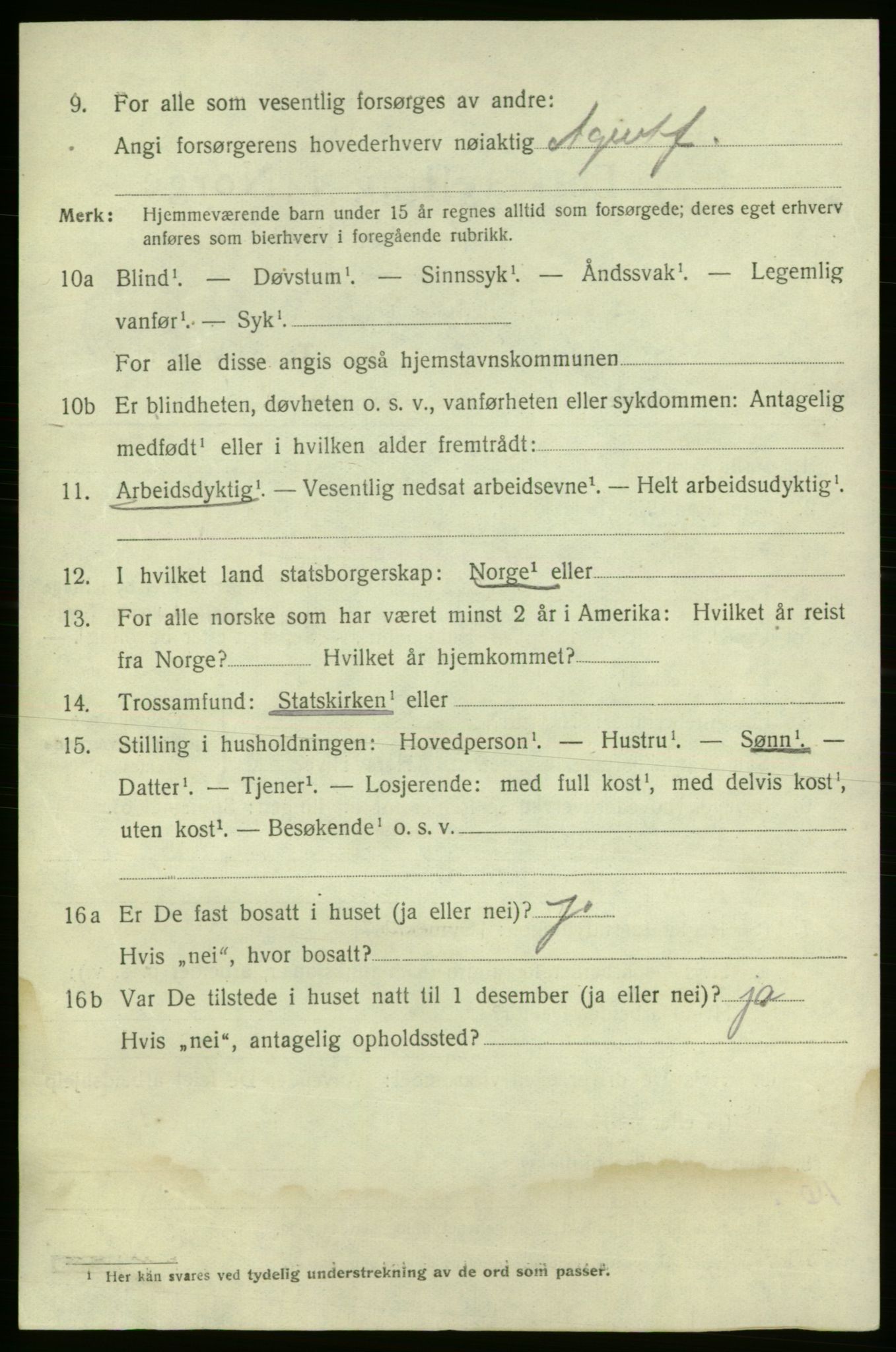 SAO, 1920 census for Fredrikshald, 1920, p. 19058