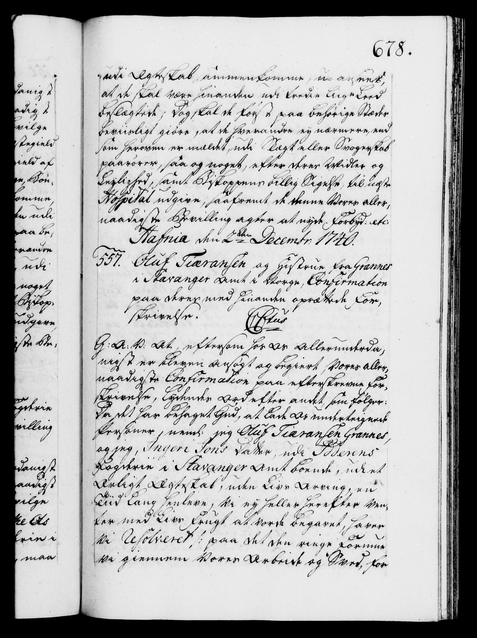 Danske Kanselli 1572-1799, AV/RA-EA-3023/F/Fc/Fca/Fcaa/L0031: Norske registre, 1739-1740, p. 678a