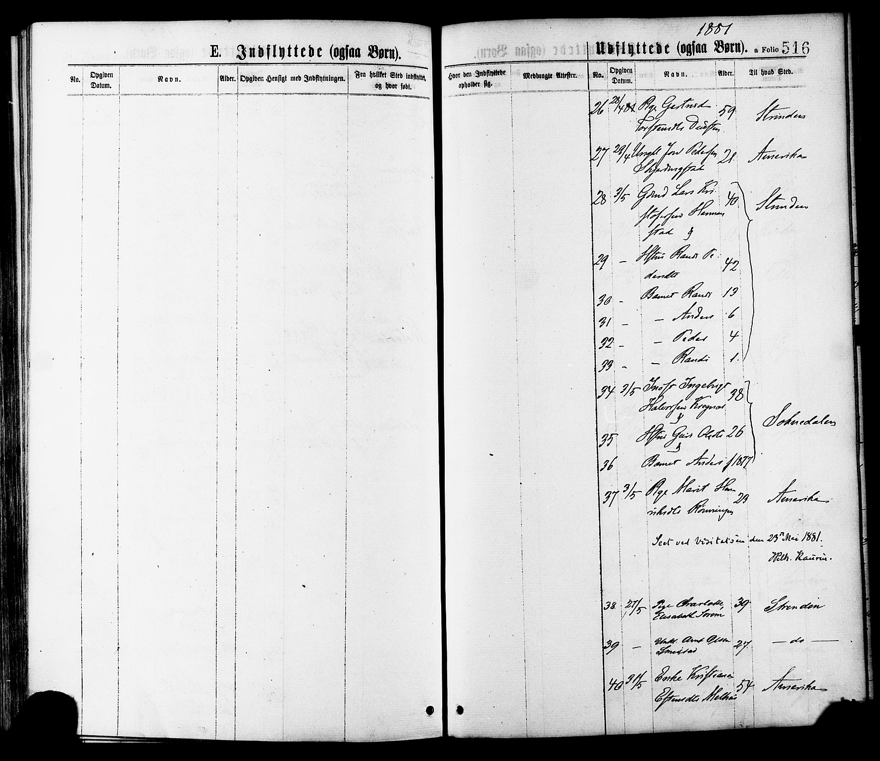 Ministerialprotokoller, klokkerbøker og fødselsregistre - Sør-Trøndelag, AV/SAT-A-1456/691/L1079: Parish register (official) no. 691A11, 1873-1886, p. 516