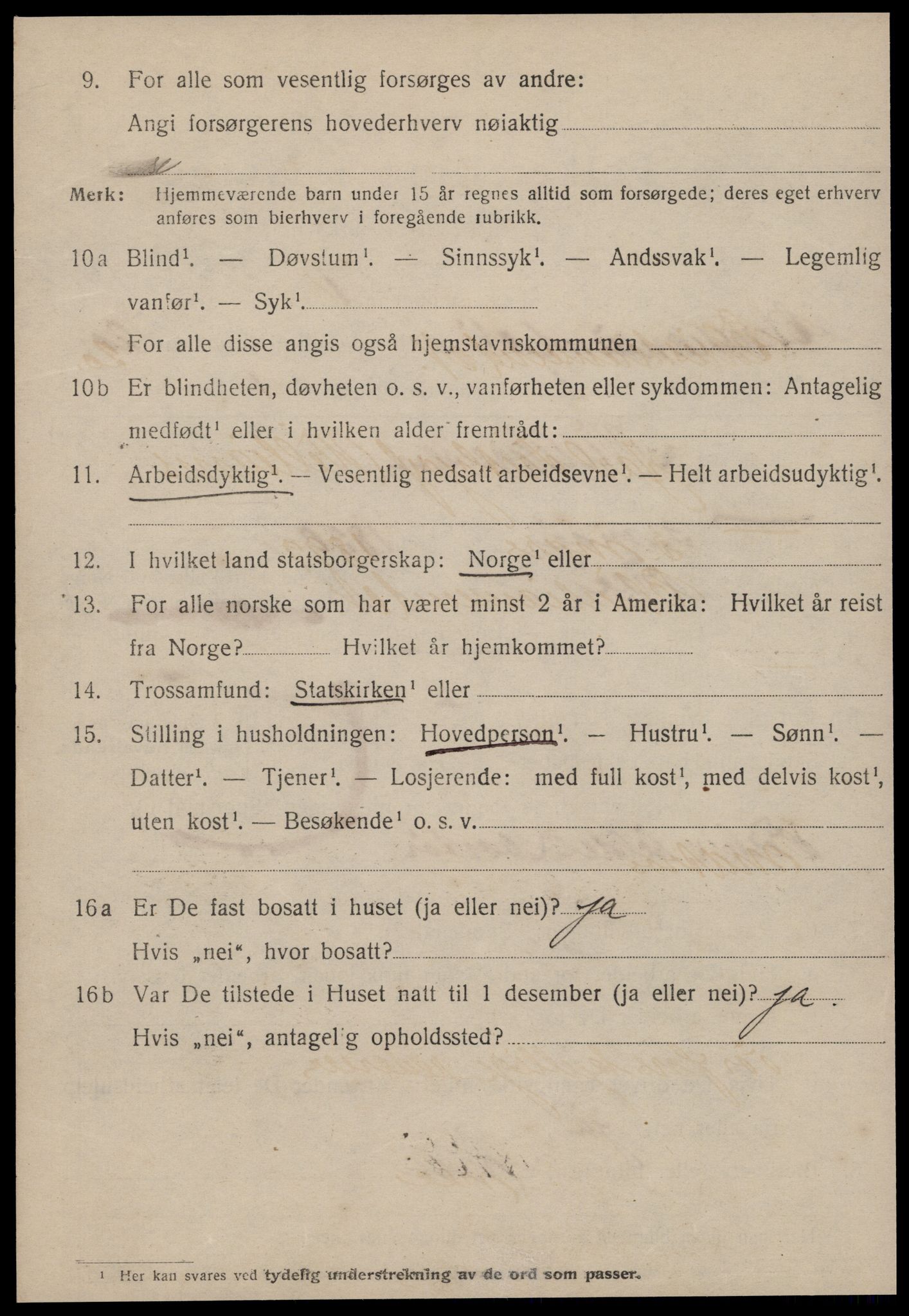 SAT, 1920 census for Kristiansund, 1920, p. 40482