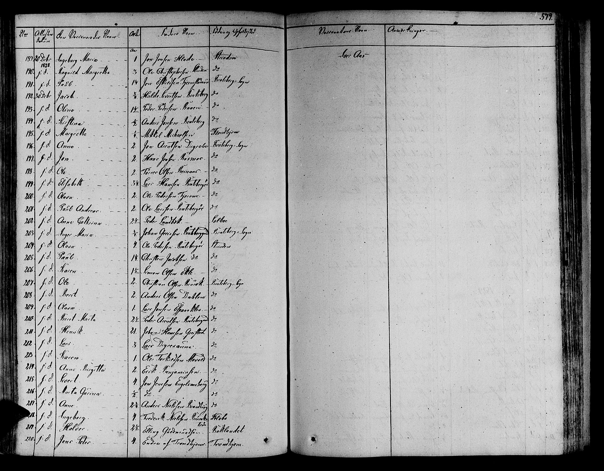 Ministerialprotokoller, klokkerbøker og fødselsregistre - Sør-Trøndelag, SAT/A-1456/606/L0286: Parish register (official) no. 606A04 /1, 1823-1840, p. 579