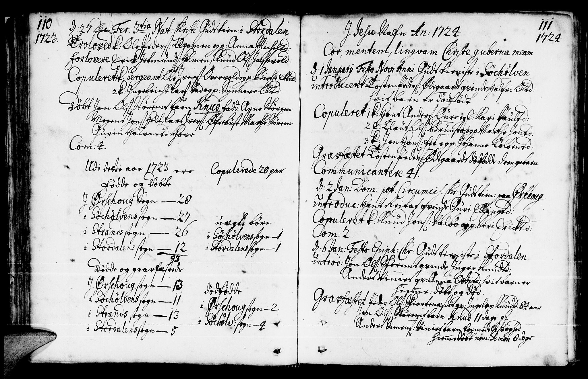 Ministerialprotokoller, klokkerbøker og fødselsregistre - Møre og Romsdal, SAT/A-1454/522/L0306: Parish register (official) no. 522A01, 1720-1743, p. 110-111
