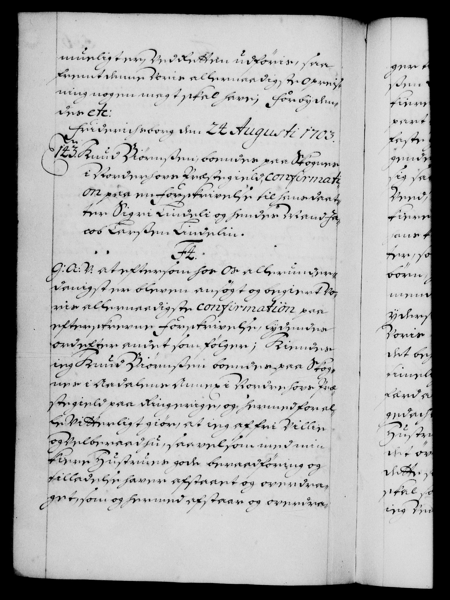 Danske Kanselli 1572-1799, RA/EA-3023/F/Fc/Fca/Fcaa/L0018: Norske registre, 1699-1703, p. 536b