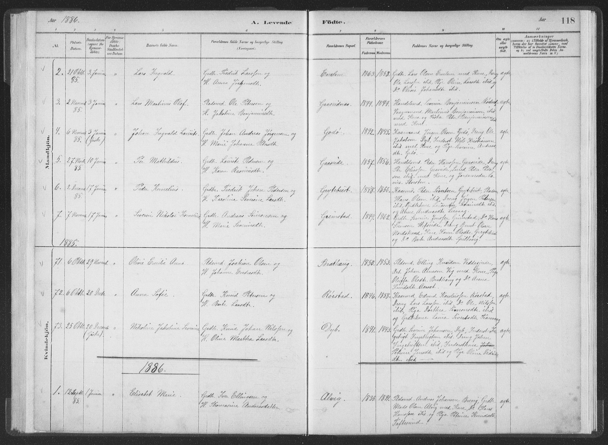 Ministerialprotokoller, klokkerbøker og fødselsregistre - Møre og Romsdal, AV/SAT-A-1454/528/L0401: Parish register (official) no. 528A12I, 1880-1920, p. 118