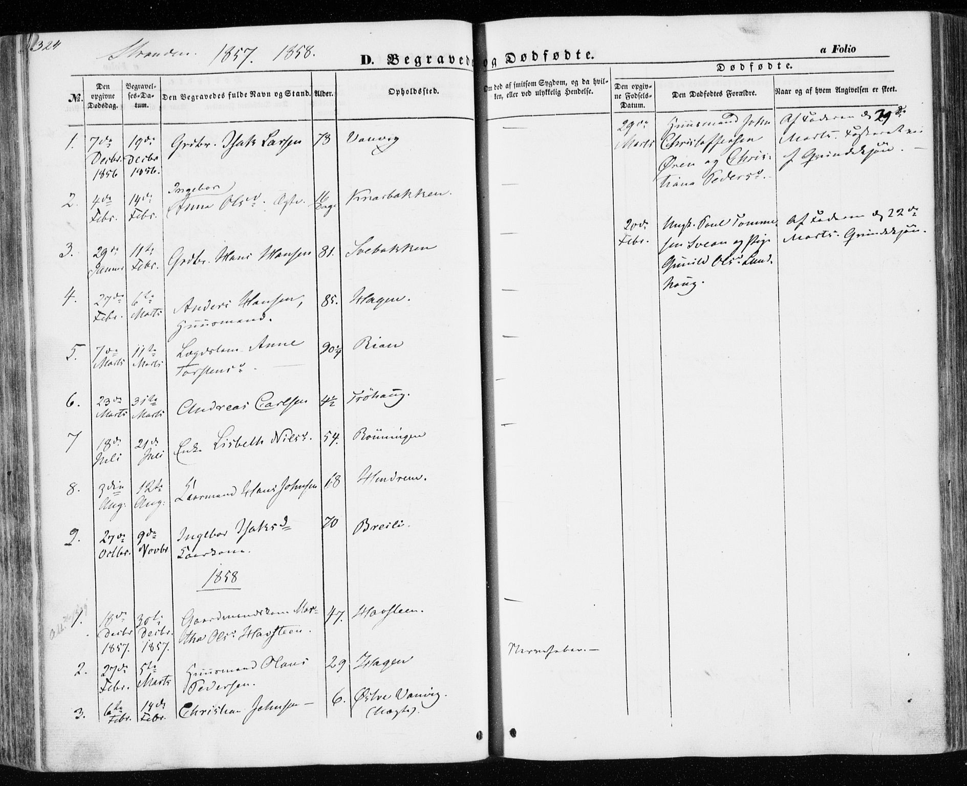 Ministerialprotokoller, klokkerbøker og fødselsregistre - Nord-Trøndelag, SAT/A-1458/701/L0008: Parish register (official) no. 701A08 /2, 1854-1863, p. 324