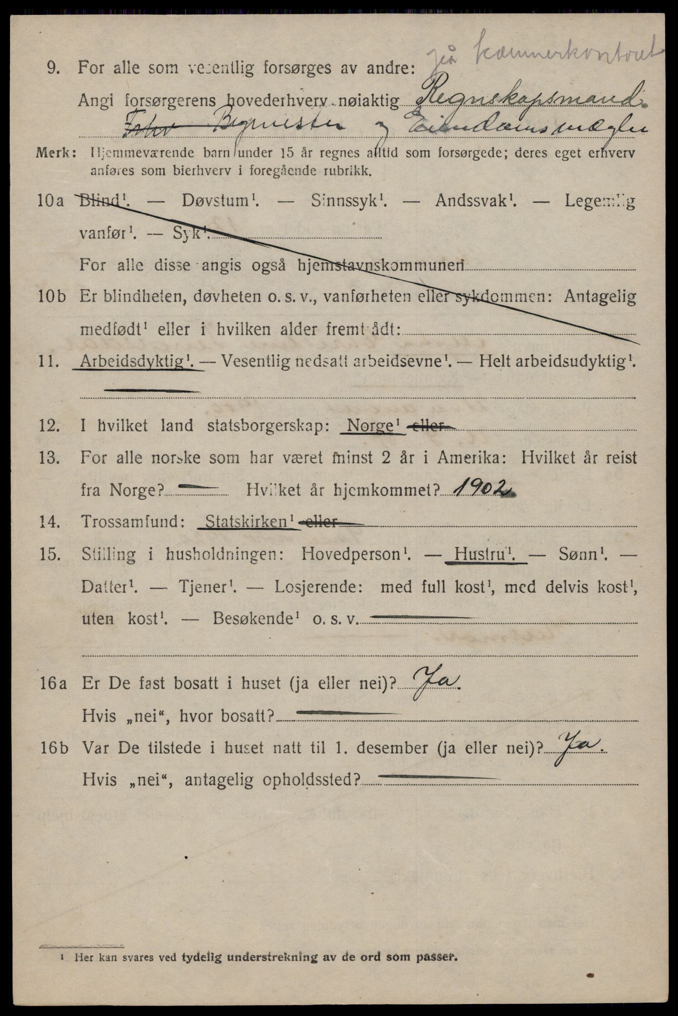 SAST, 1920 census for Hetland, 1920, p. 14454