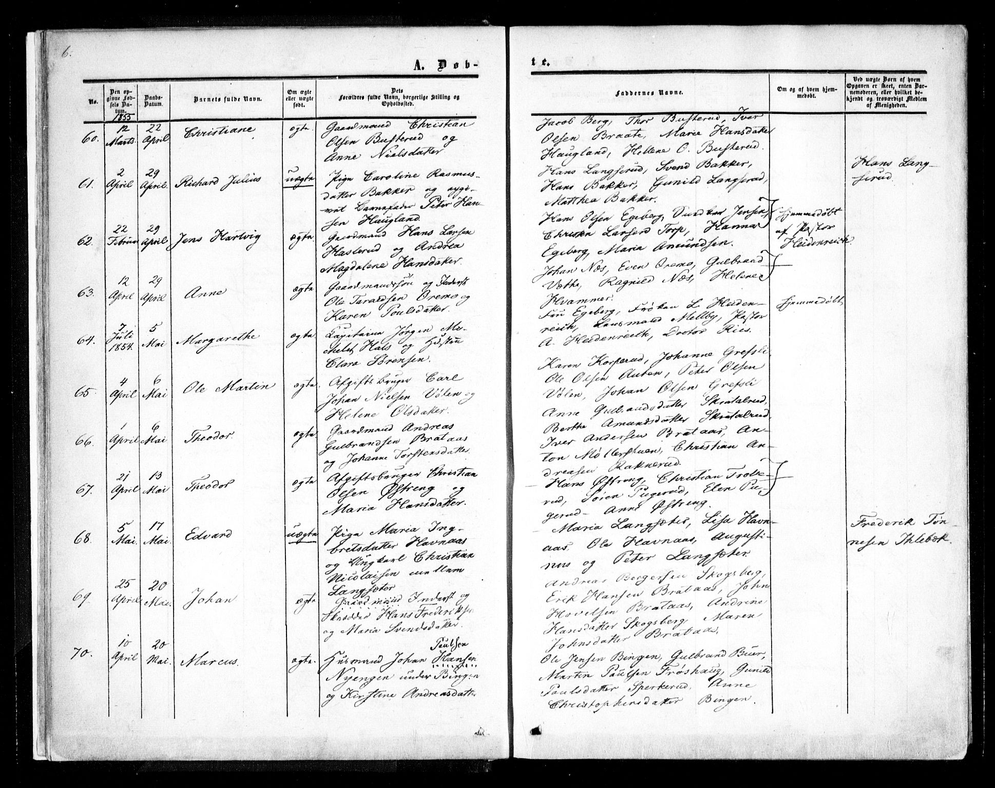 Trøgstad prestekontor Kirkebøker, AV/SAO-A-10925/F/Fa/L0008.a: Parish register (official) no. I 8A, 1855-1864, p. 6