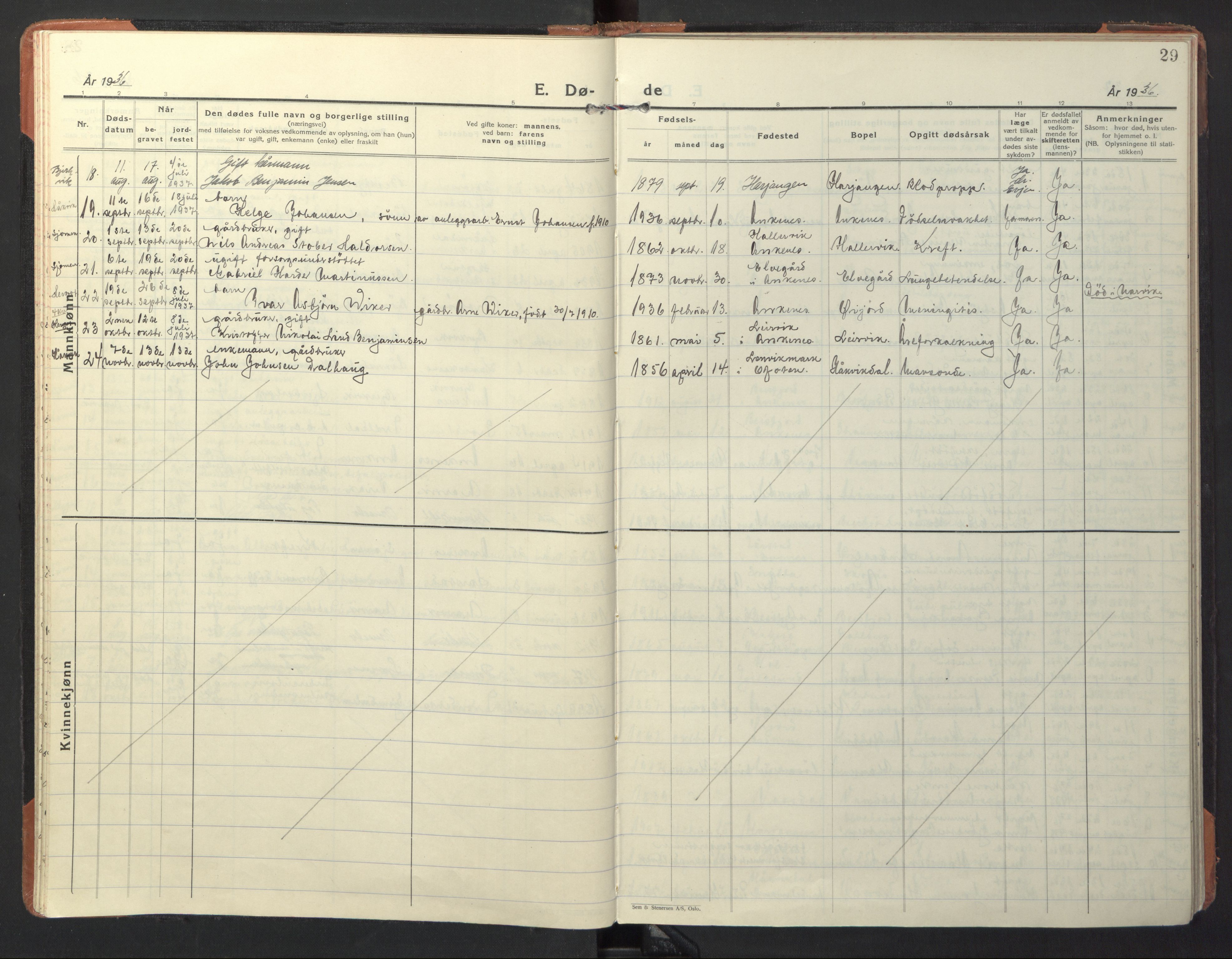 Ministerialprotokoller, klokkerbøker og fødselsregistre - Nordland, AV/SAT-A-1459/866/L0947: Parish register (official) no. 866A10, 1926-1958, p. 29