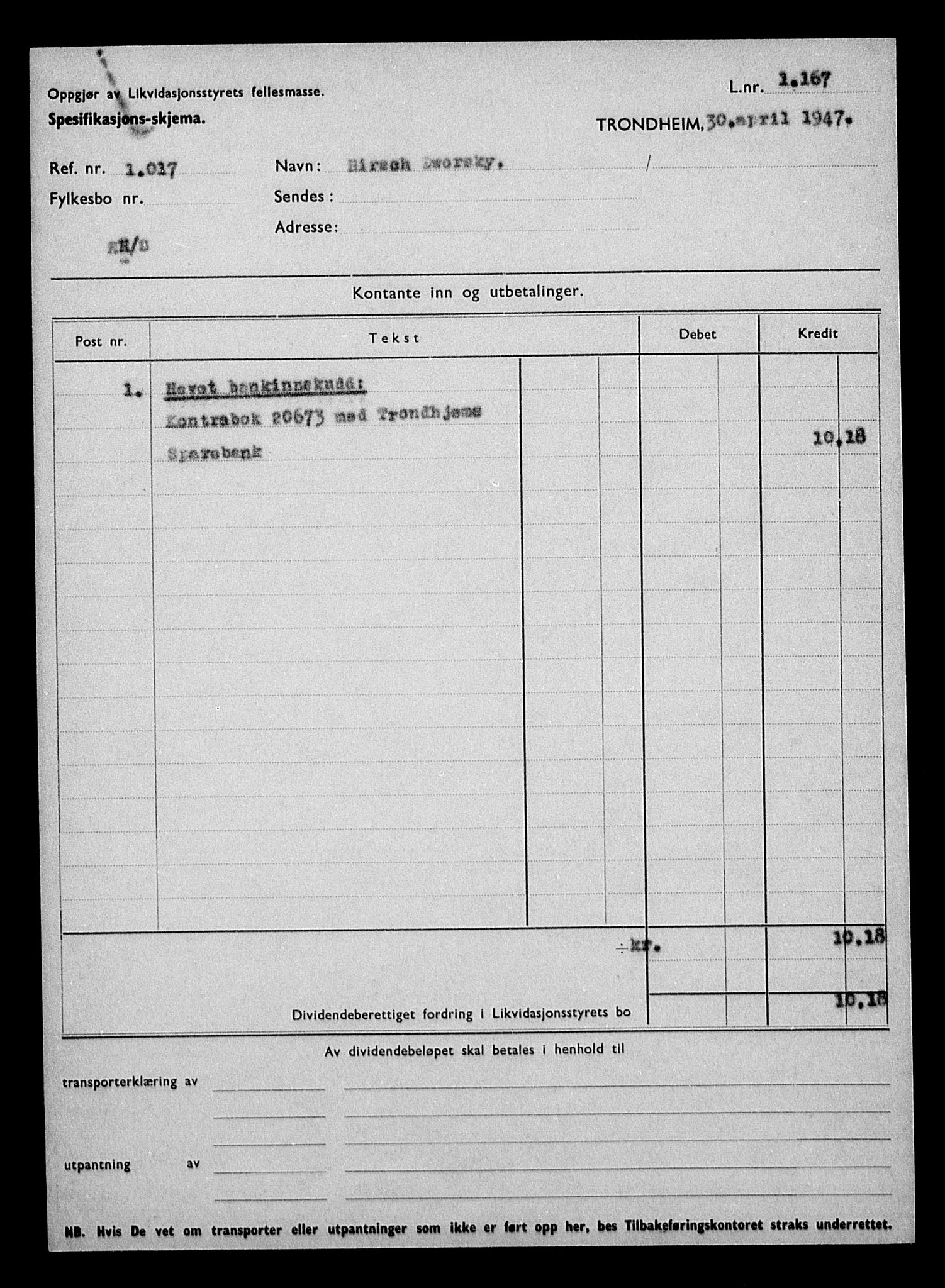 Justisdepartementet, Tilbakeføringskontoret for inndratte formuer, AV/RA-S-1564/H/Hc/Hca/L0894: --, 1945-1947, p. 519