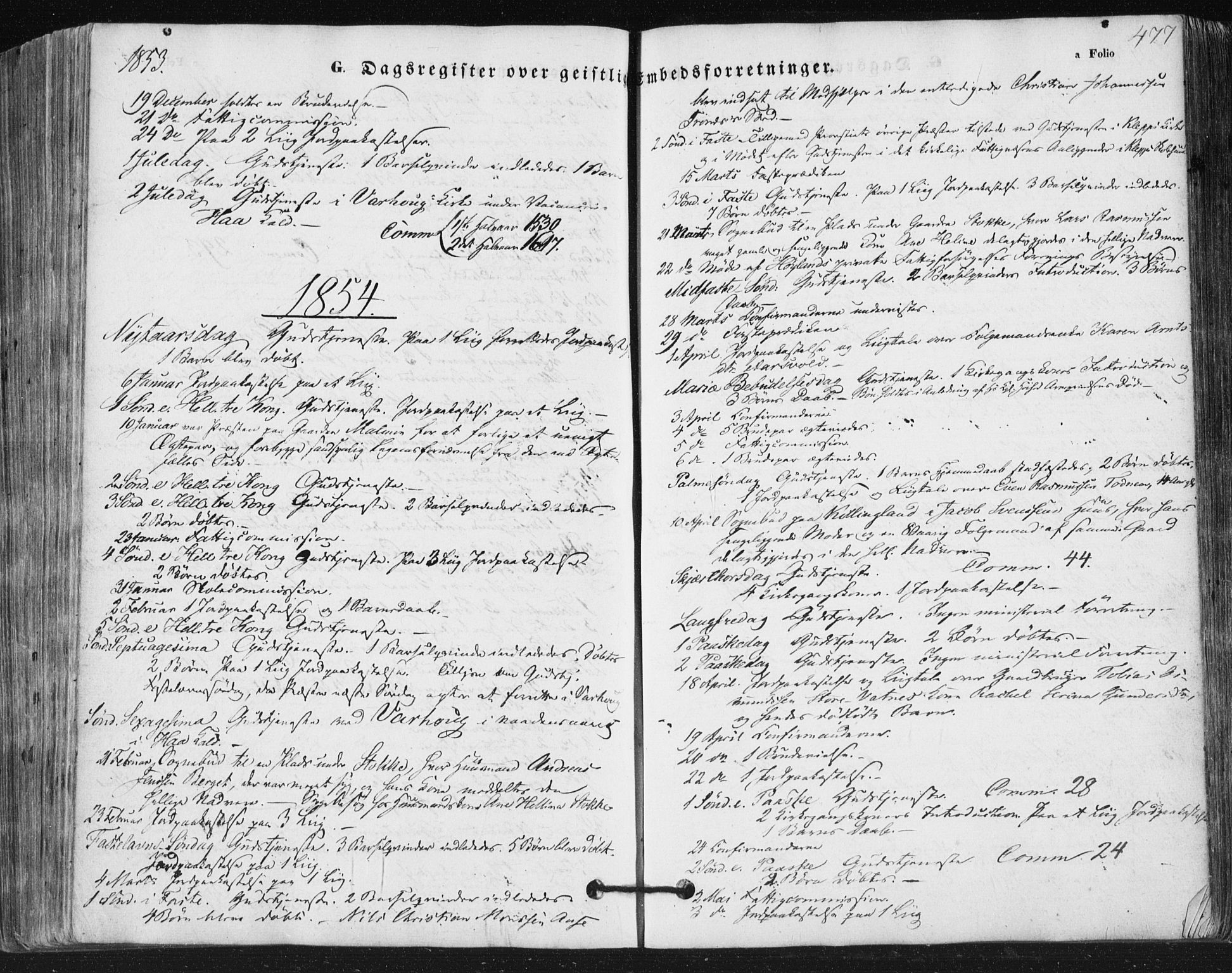 Høyland sokneprestkontor, AV/SAST-A-101799/001/30BA/L0008: Parish register (official) no. A 8, 1841-1856, p. 477