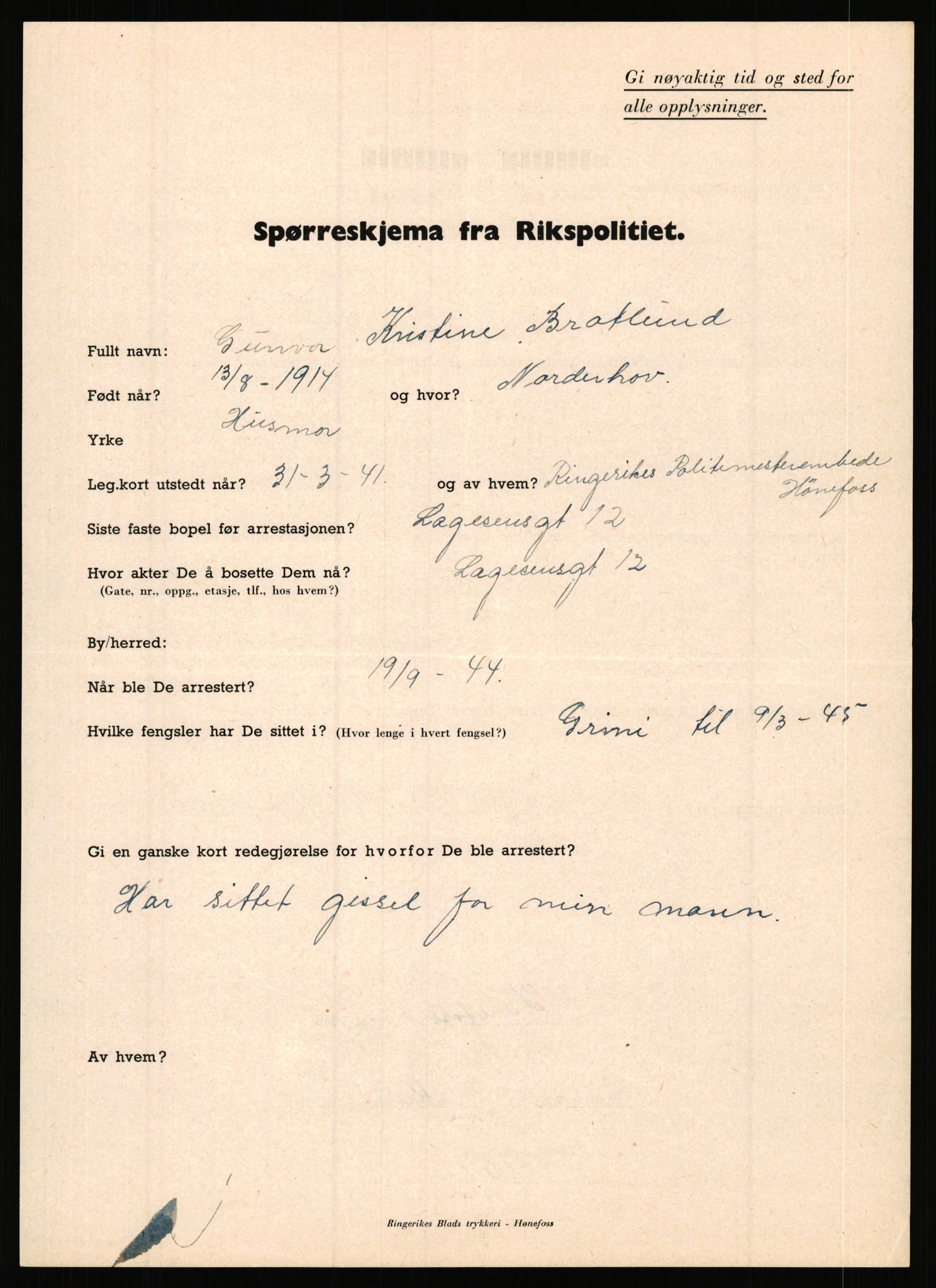 Rikspolitisjefen, AV/RA-S-1560/L/L0002: Berg, Alf - Bråthen, Thorleif, 1940-1945, p. 906