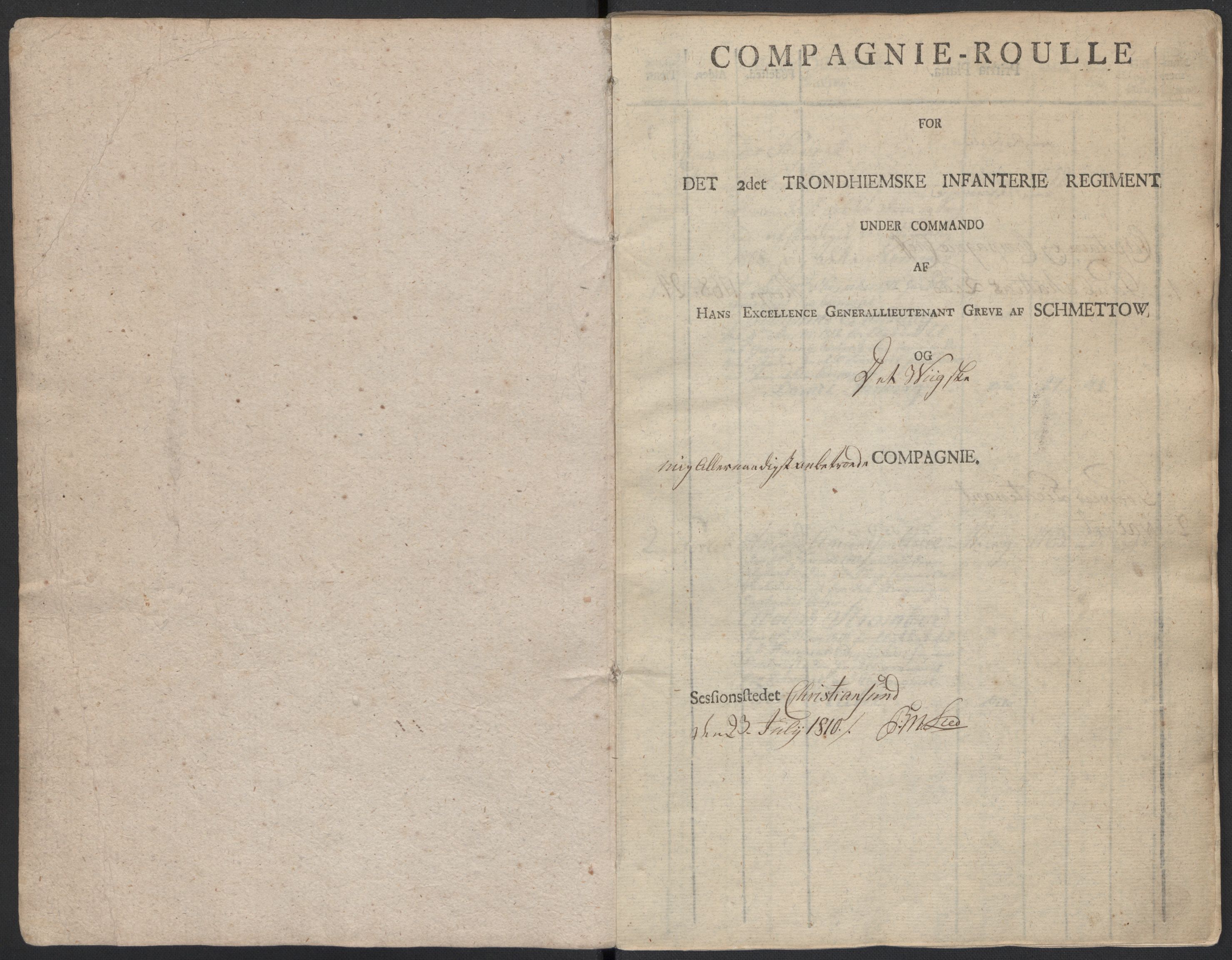 Generalitets- og kommissariatskollegiet, Det kongelige norske kommissariatskollegium, AV/RA-EA-5420/E/Eh/L0083b: 2. Trondheimske nasjonale infanteriregiment, 1810, p. 387