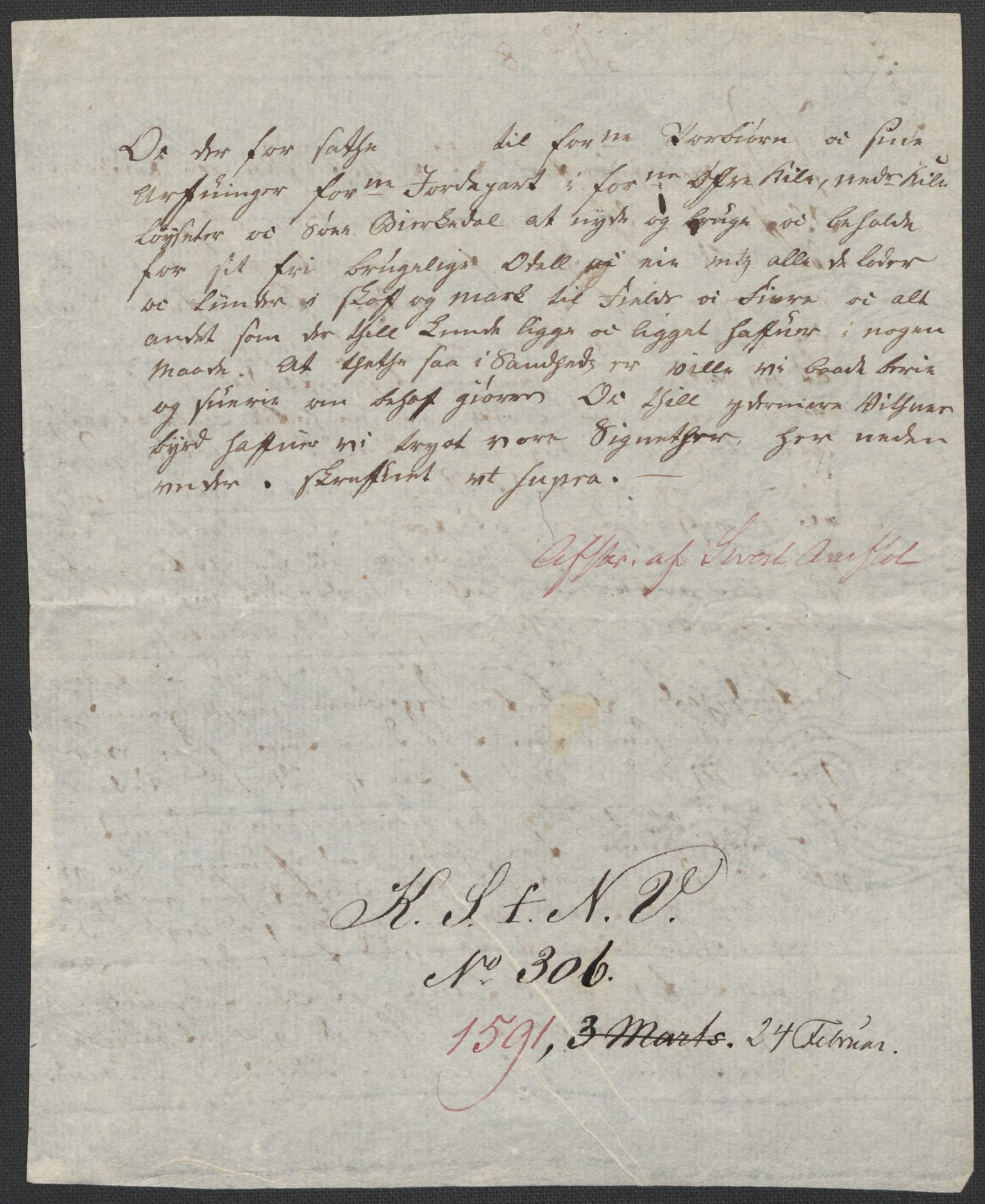 Riksarkivets diplomsamling, RA/EA-5965/F02/L0093: Dokumenter, 1591, p. 28