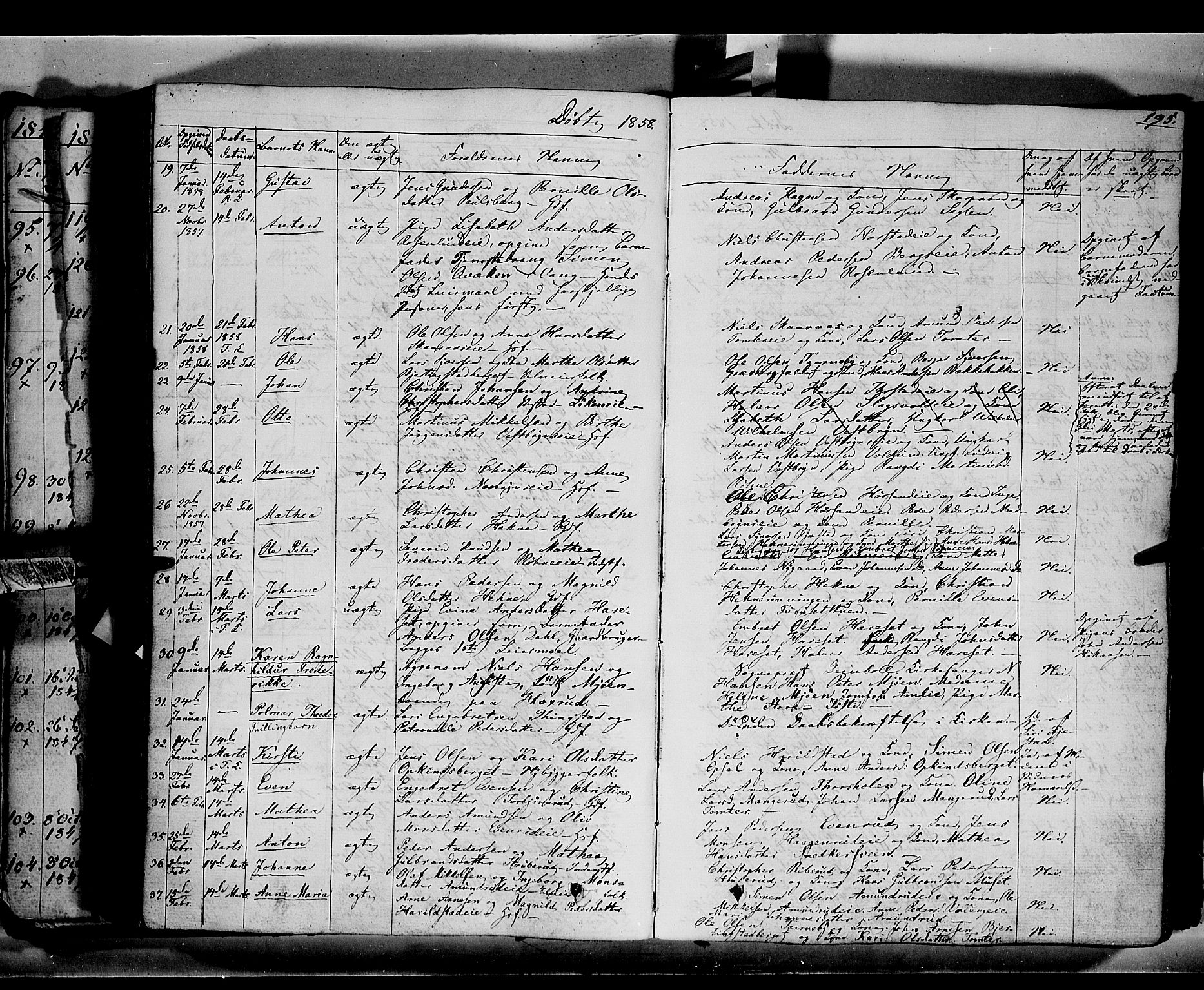 Romedal prestekontor, SAH/PREST-004/K/L0004: Parish register (official) no. 4, 1847-1861, p. 195