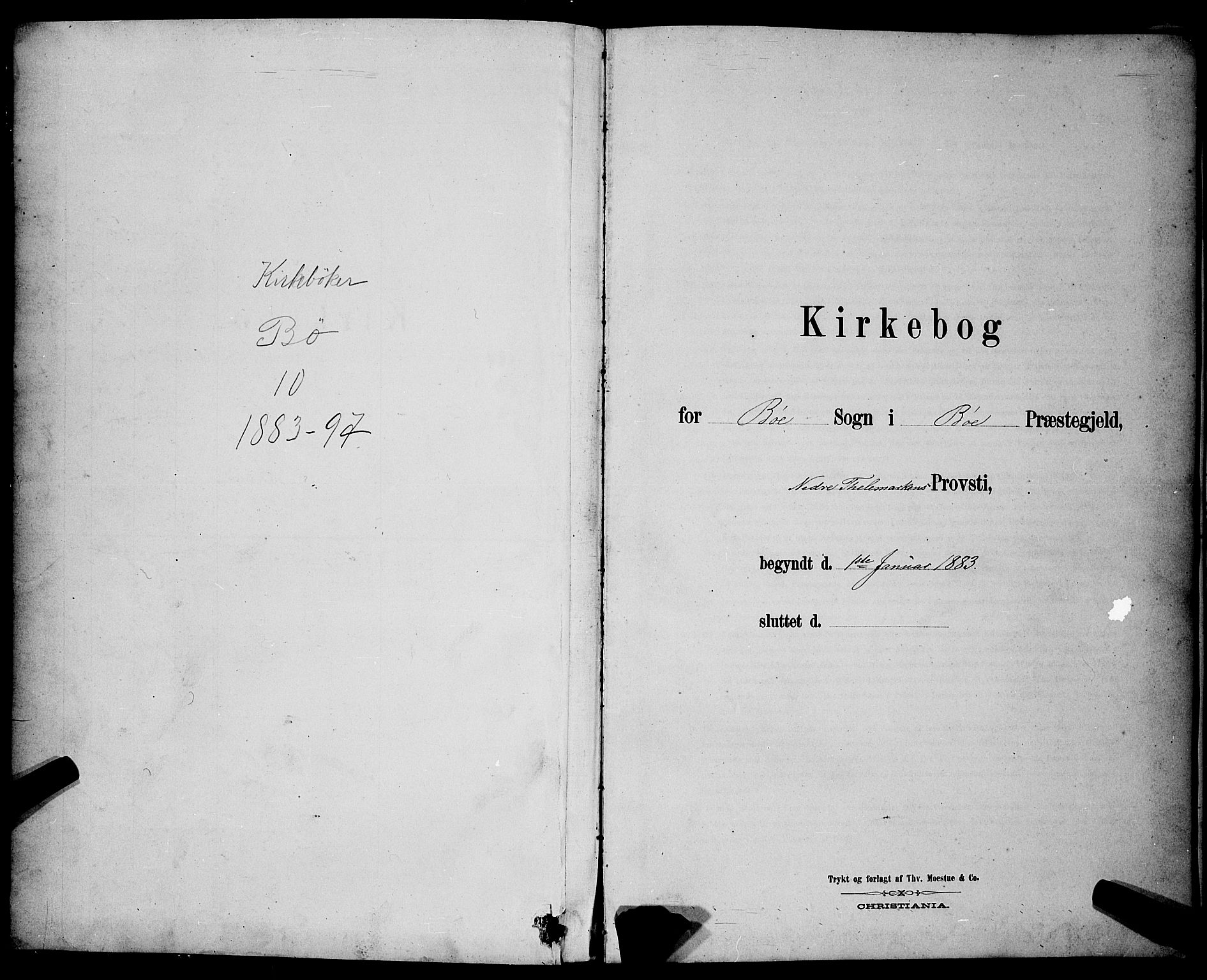 Bø kirkebøker, SAKO/A-257/G/Ga/L0005: Parish register (copy) no. 5, 1883-1897