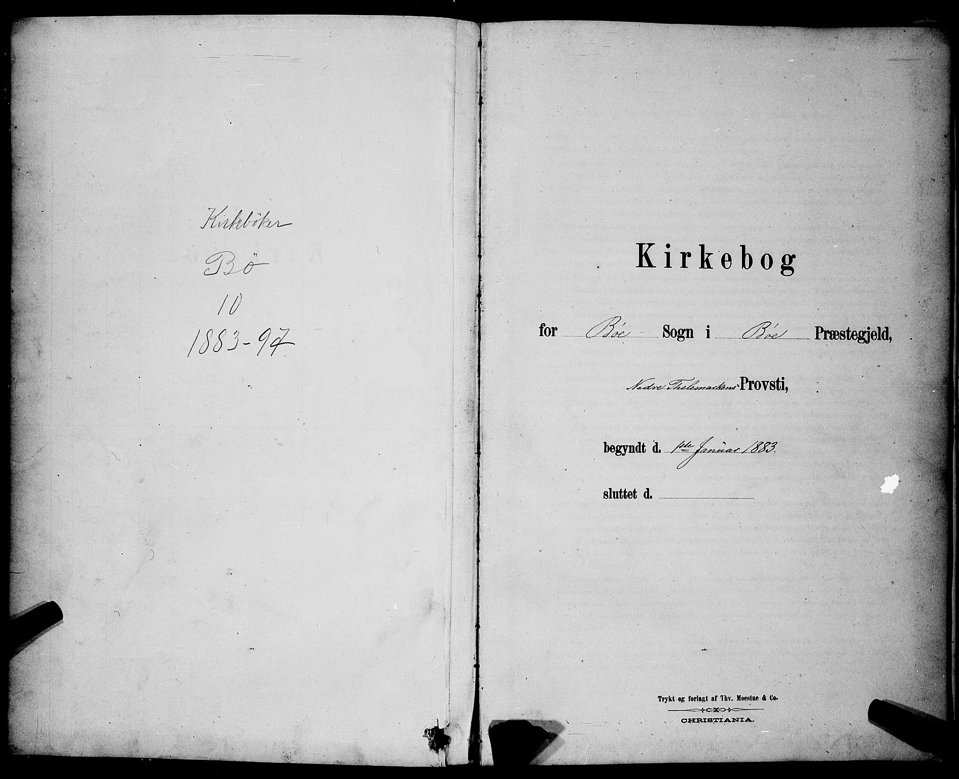 Bø kirkebøker, AV/SAKO-A-257/G/Ga/L0005: Parish register (copy) no. 5, 1883-1897