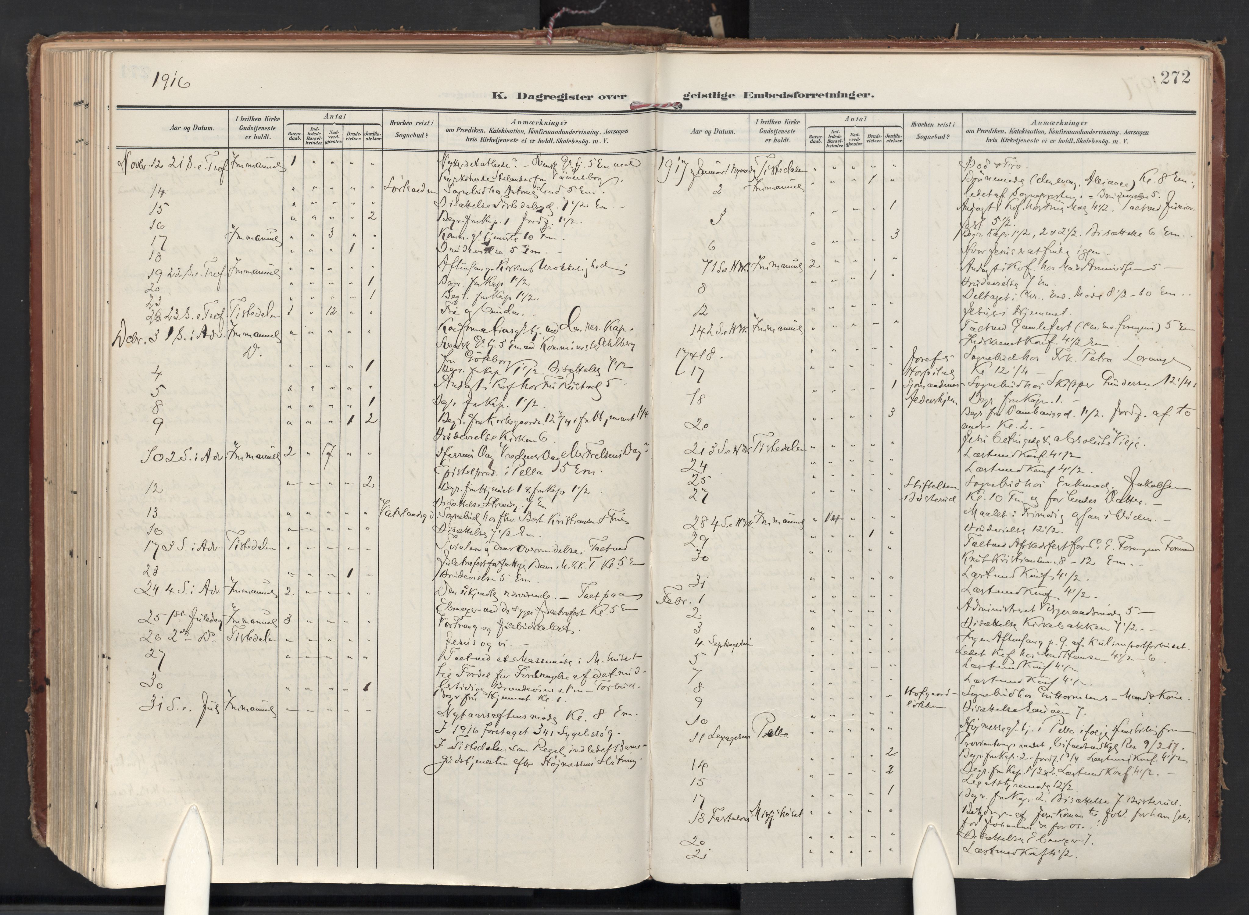 Halden prestekontor Kirkebøker, AV/SAO-A-10909/F/Fa/L0016: Parish register (official) no. I 16, 1907-1925, p. 272