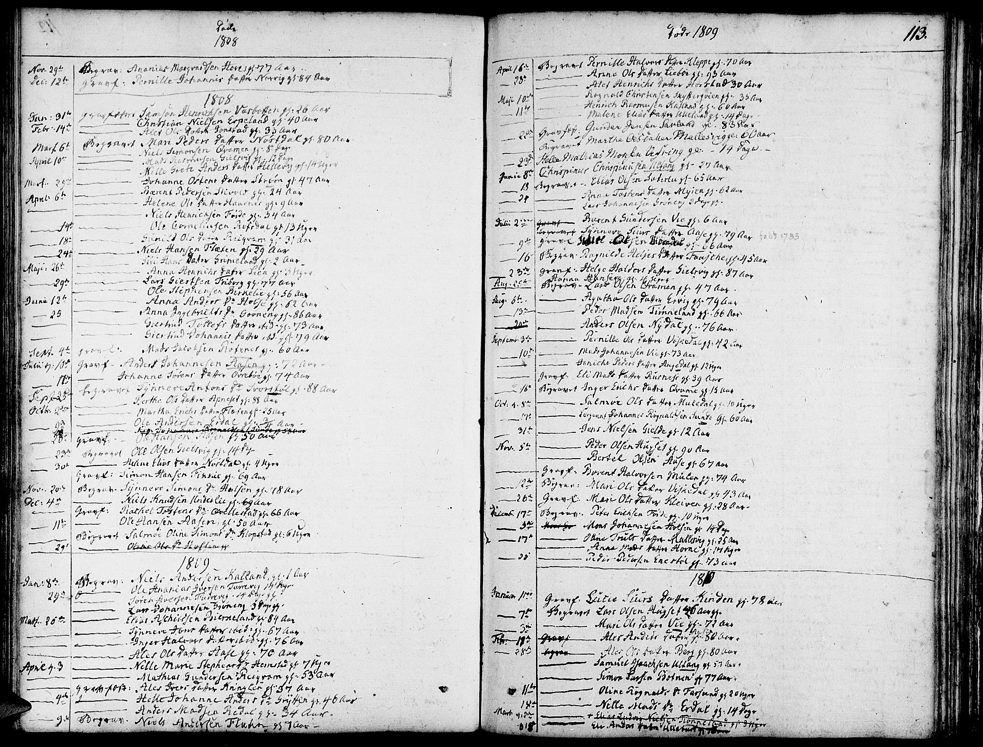 Førde sokneprestembete, SAB/A-79901/H/Haa/Haaa/L0005: Parish register (official) no. A 5, 1803-1821, p. 113