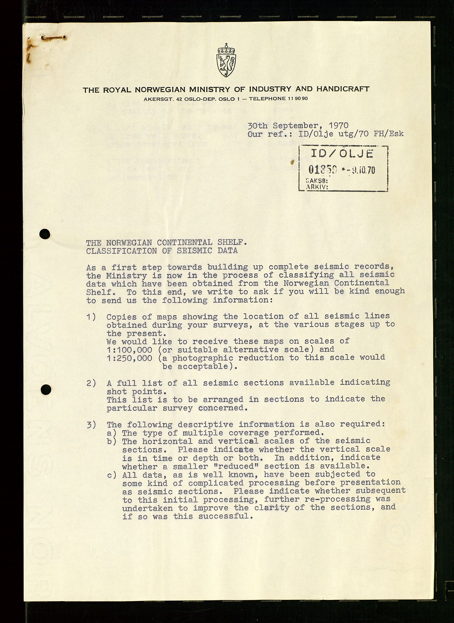 Industridepartementet, Oljekontoret, AV/SAST-A-101348/Dc/L0003: Ekofisk prosjekt, utbygging av Ekofiskfeltet, diverse, 1970-1972