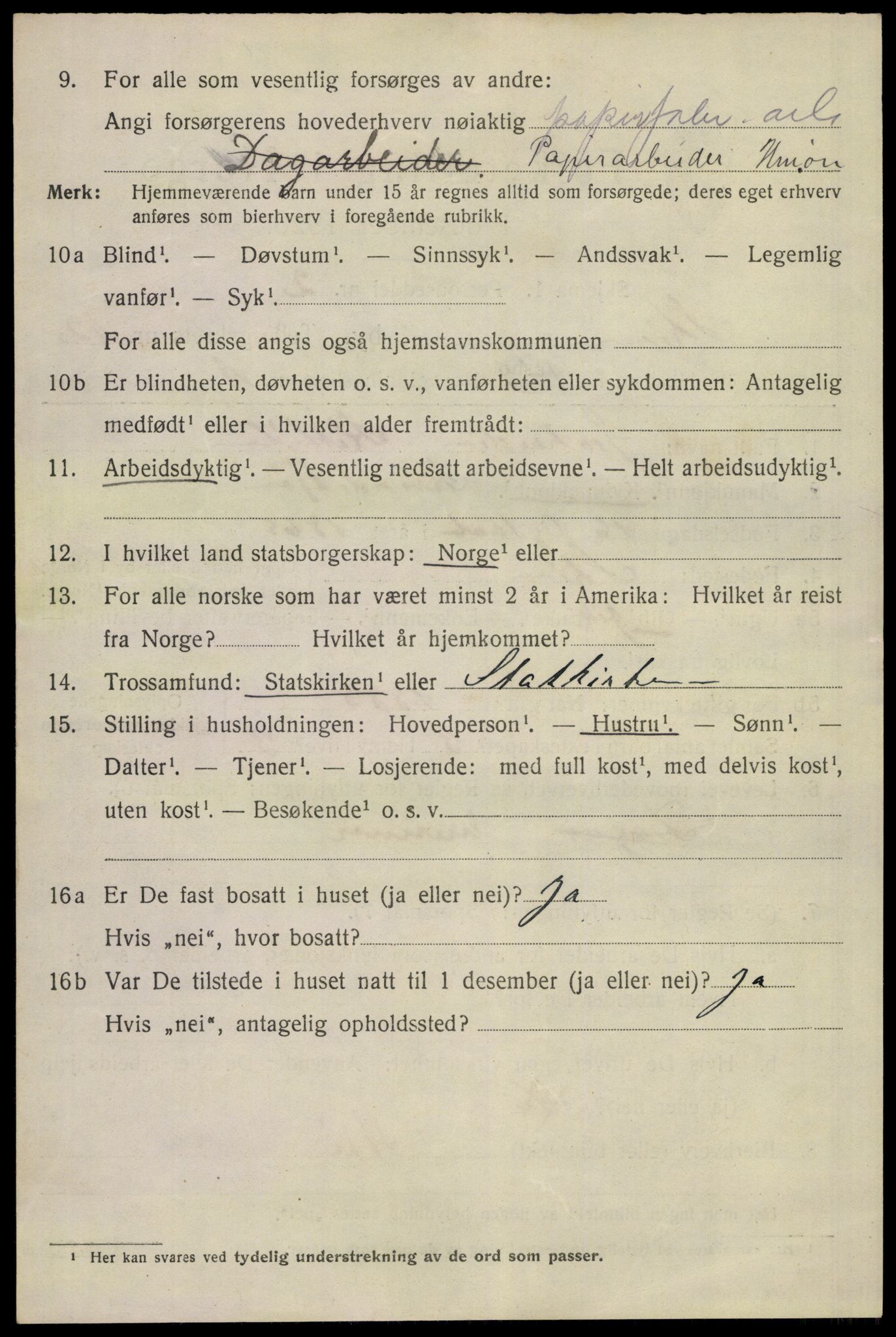 SAKO, 1920 census for Skien, 1920, p. 39467