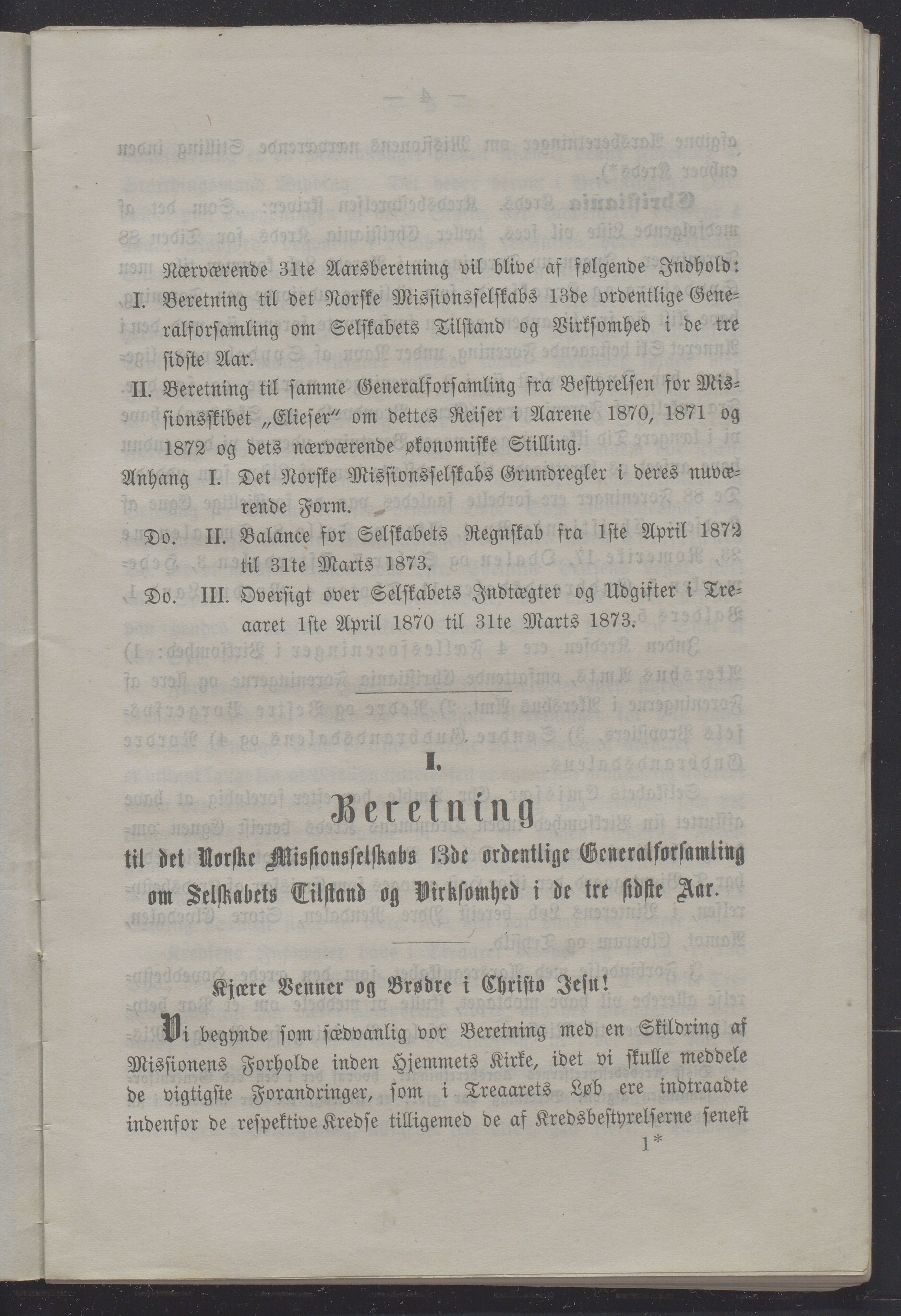 Det Norske Misjonsselskap - hovedadministrasjonen, VID/MA-A-1045/D/Db/Dba/L0338/0001: Beretninger, Bøker, Skrifter o.l   / Årsberetninger 31, 1873